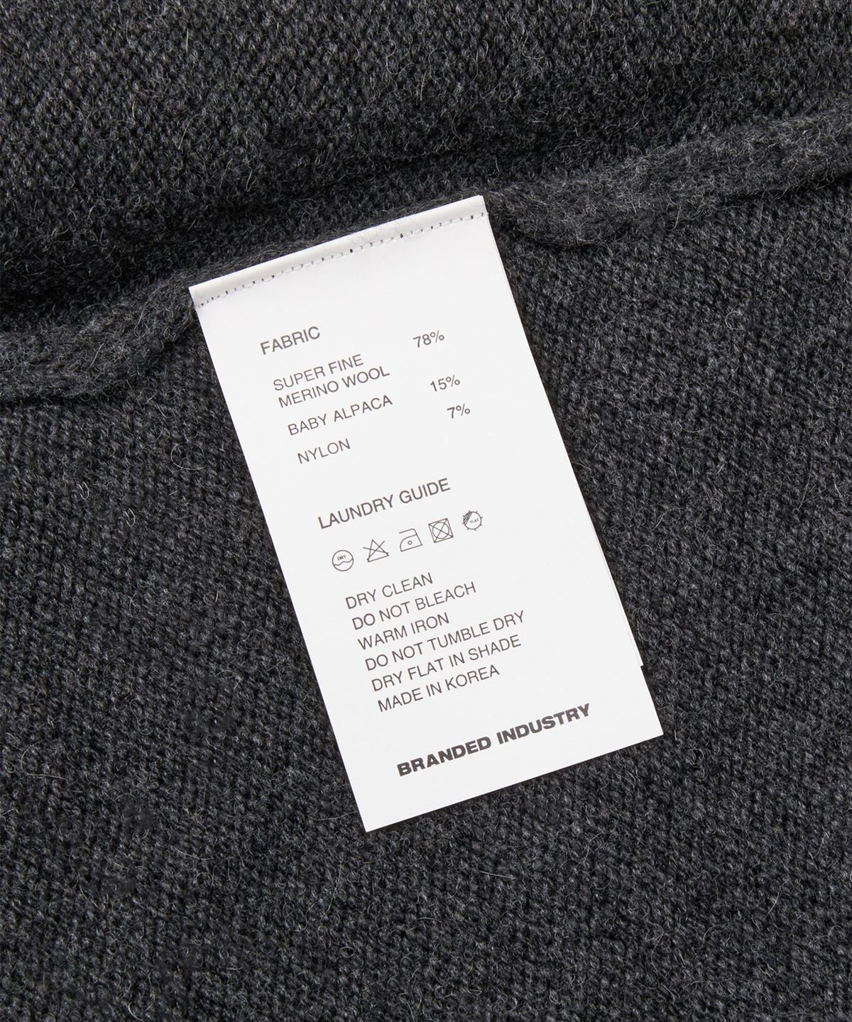 브랜디드(BRANDED) BRUSHED ALPACA CARDIGAN [CHARCOAL]