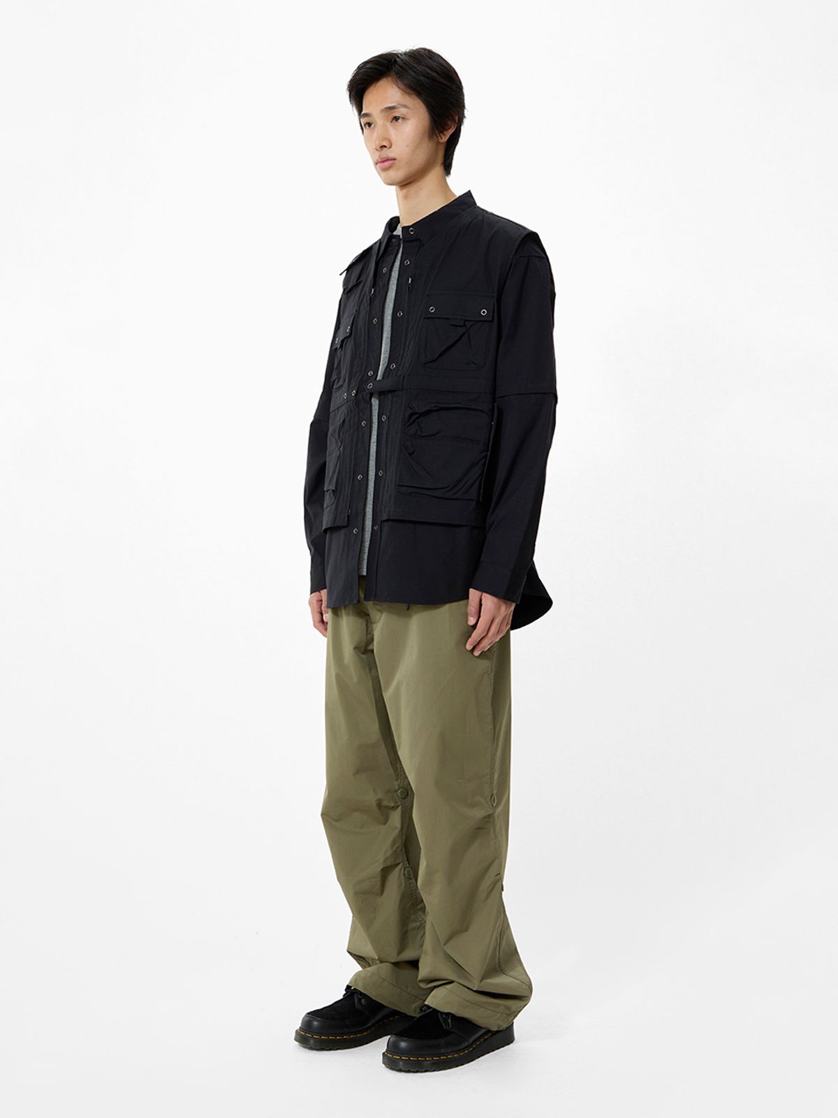 알파 인더스트리(ALPHA INDUSTRIES) C-1 모드 셔츠 자켓 블랙