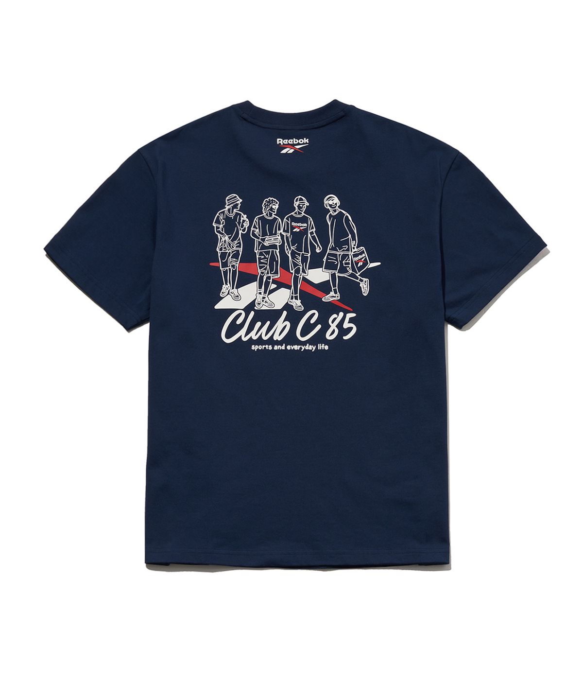 리복(REEBOK) 클럽C 40주년 그래픽 티셔츠 - 네이비