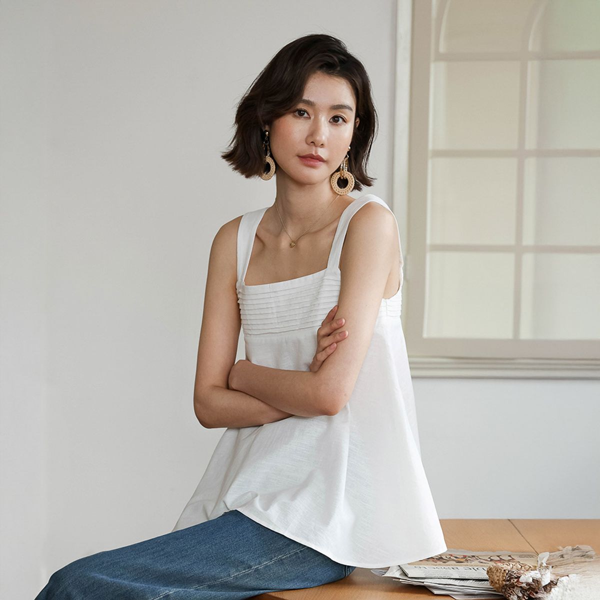 랭썬(LANGSON) LS_Camisole bottoming top