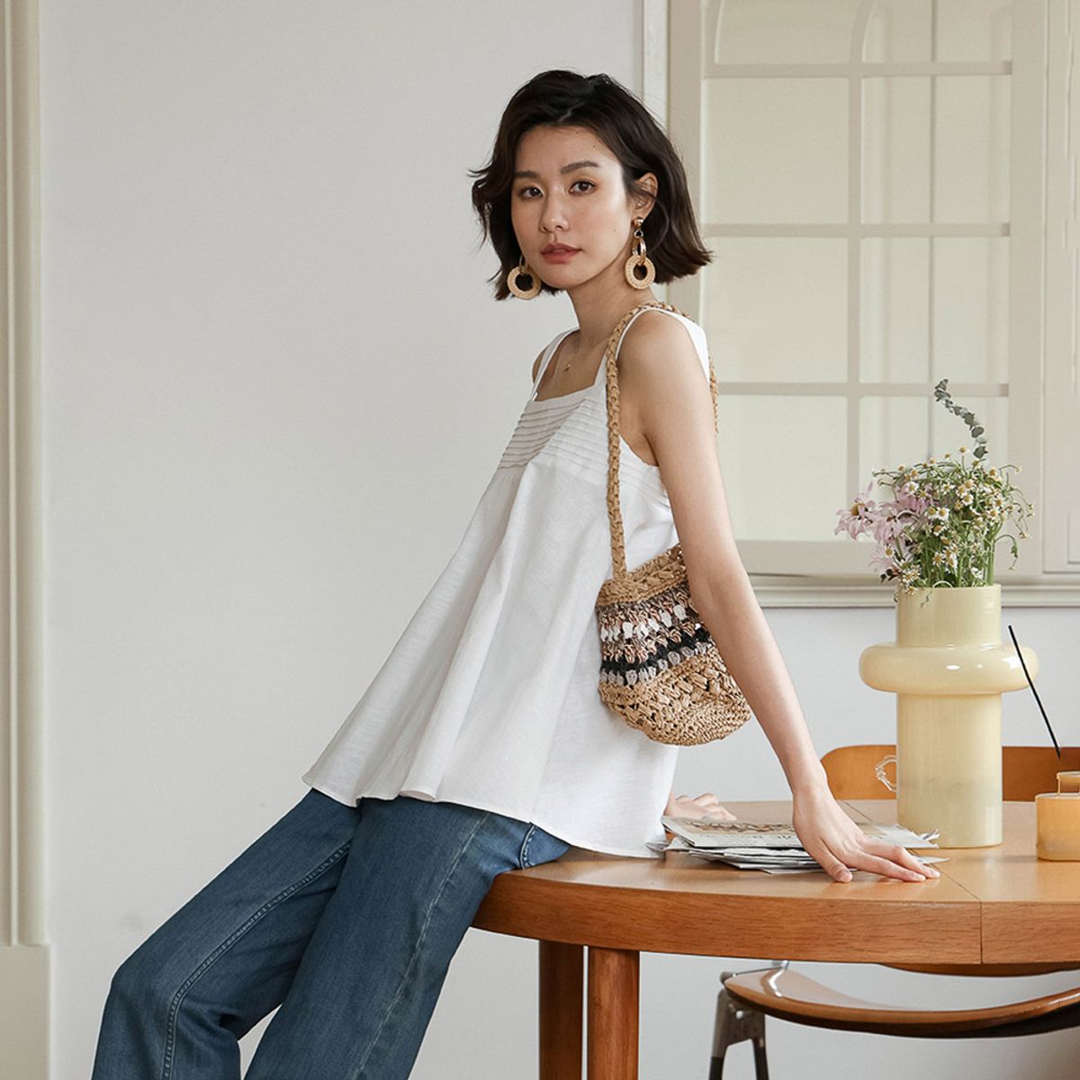 랭썬(LANGSON) LS_Camisole bottoming top