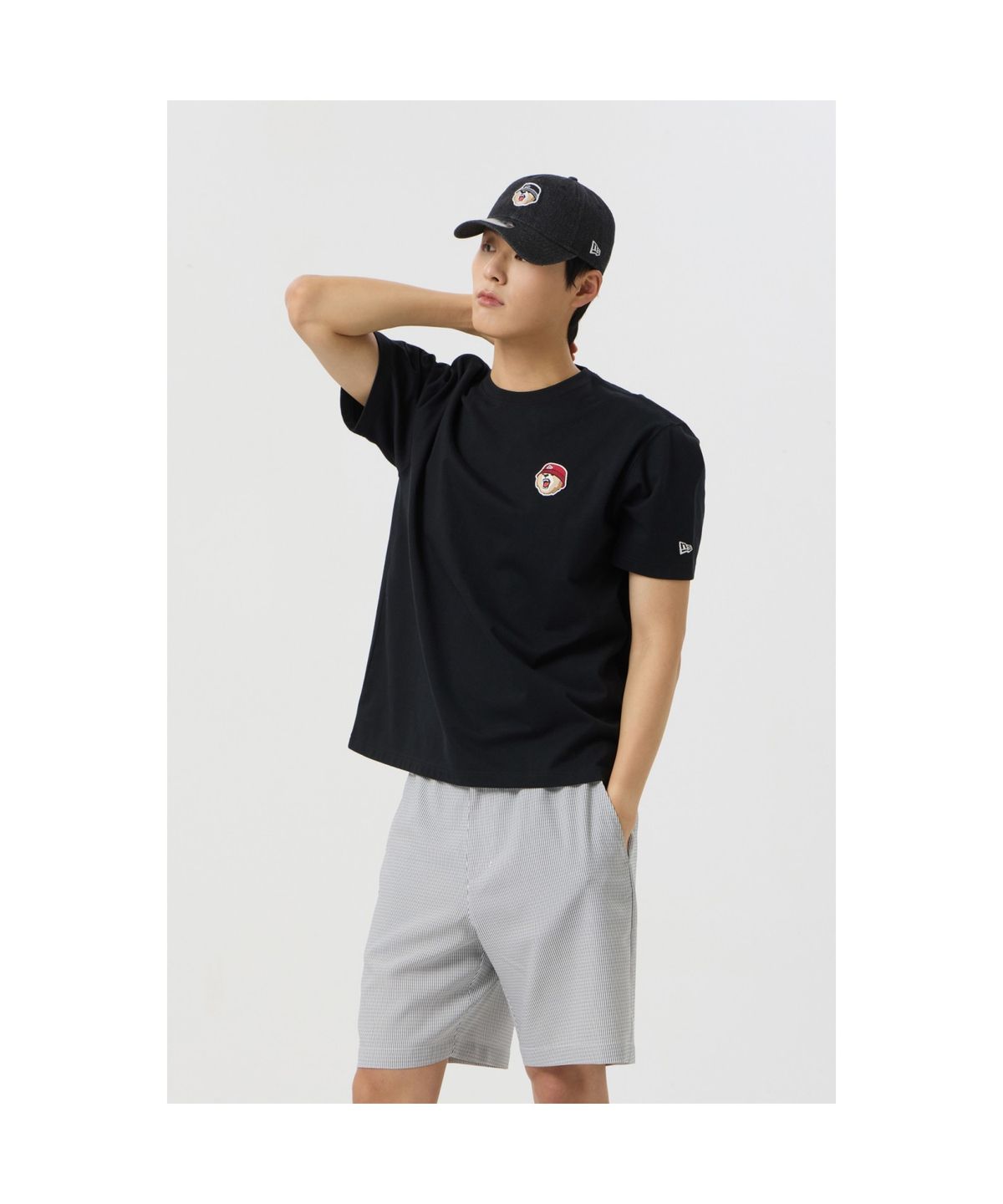 골든베어(GOLDEN BEAR) Victory Bear 1/2 Sleeves T-shirt_G4TAM25511BKX