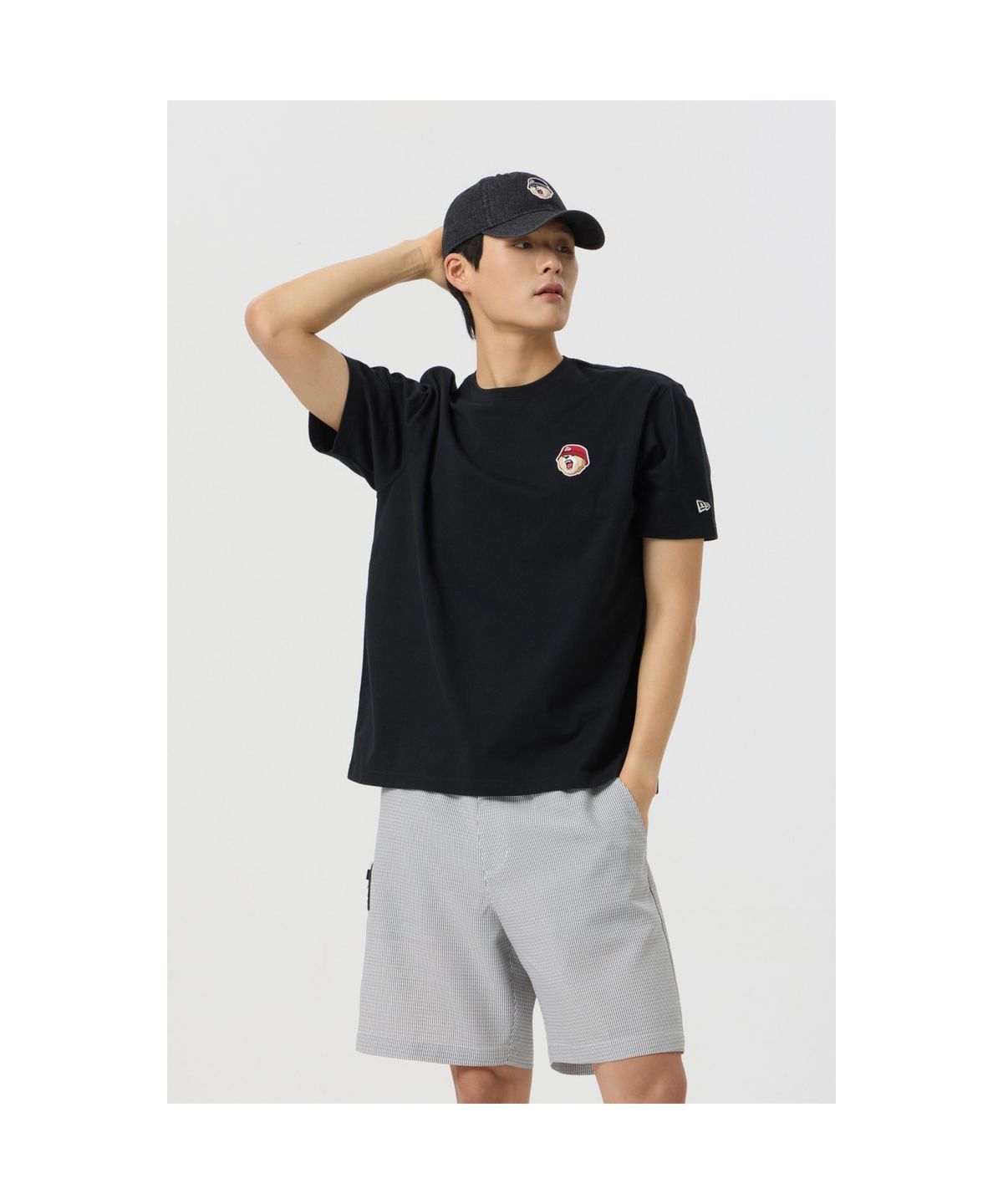 골든베어(GOLDEN BEAR) Victory Bear 1/2 Sleeves T-shirt_G4TAM25511BKX