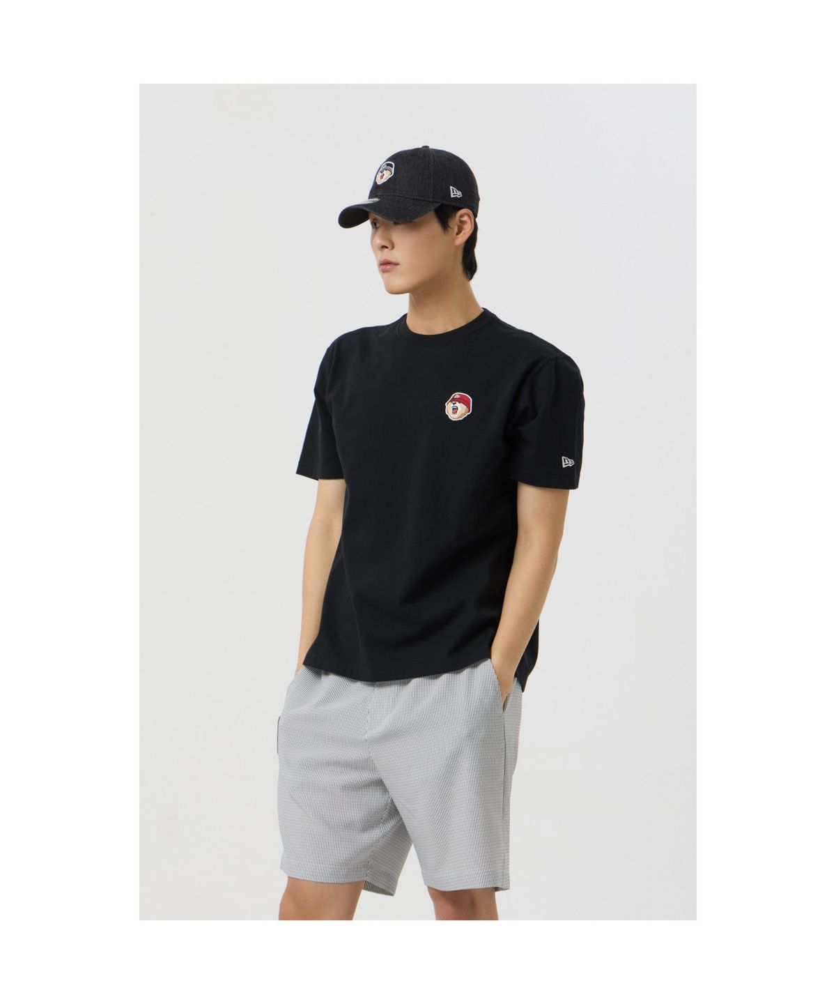 골든베어(GOLDEN BEAR) Victory Bear 1/2 Sleeves T-shirt_G4TAM25511BKX