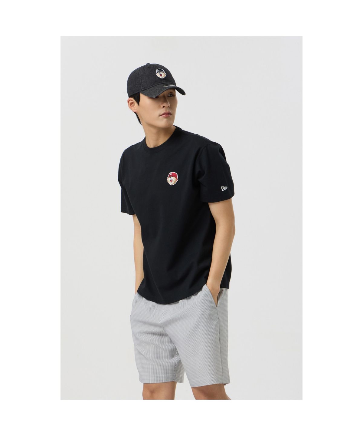 골든베어(GOLDEN BEAR) Victory Bear 1/2 Sleeves T-shirt_G4TAM25511BKX