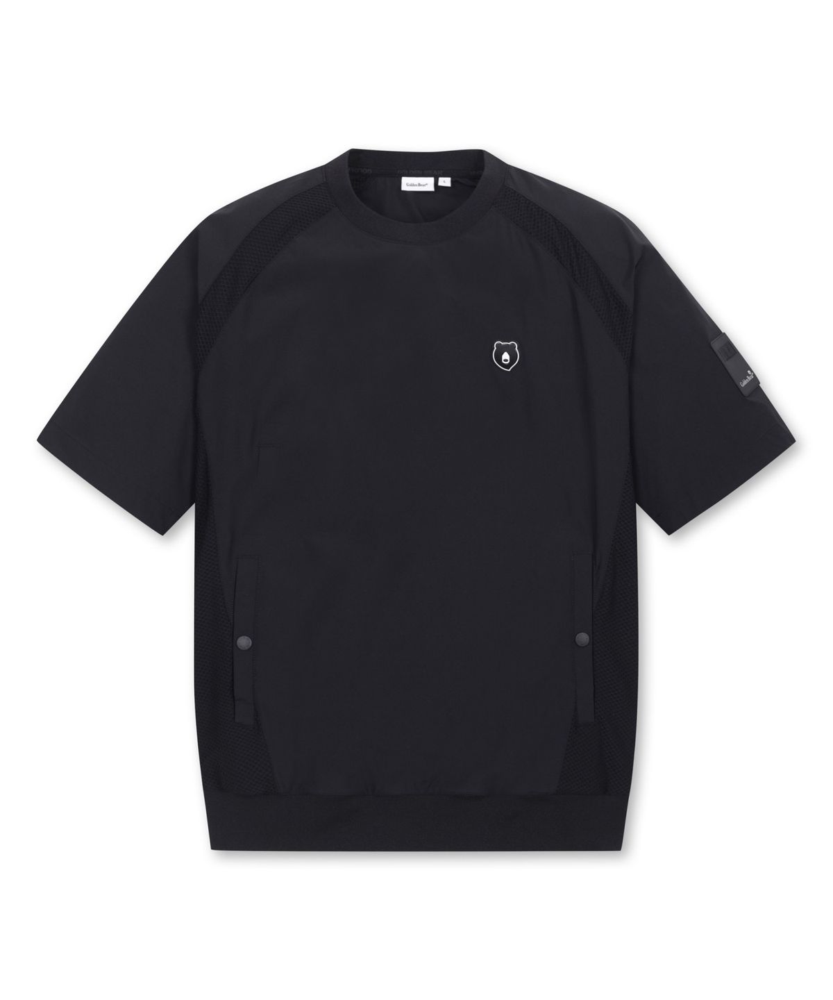 골든베어(GOLDEN BEAR) Stretchable Nylon Crewneck Sweatshirt_G4TAM25221BKX