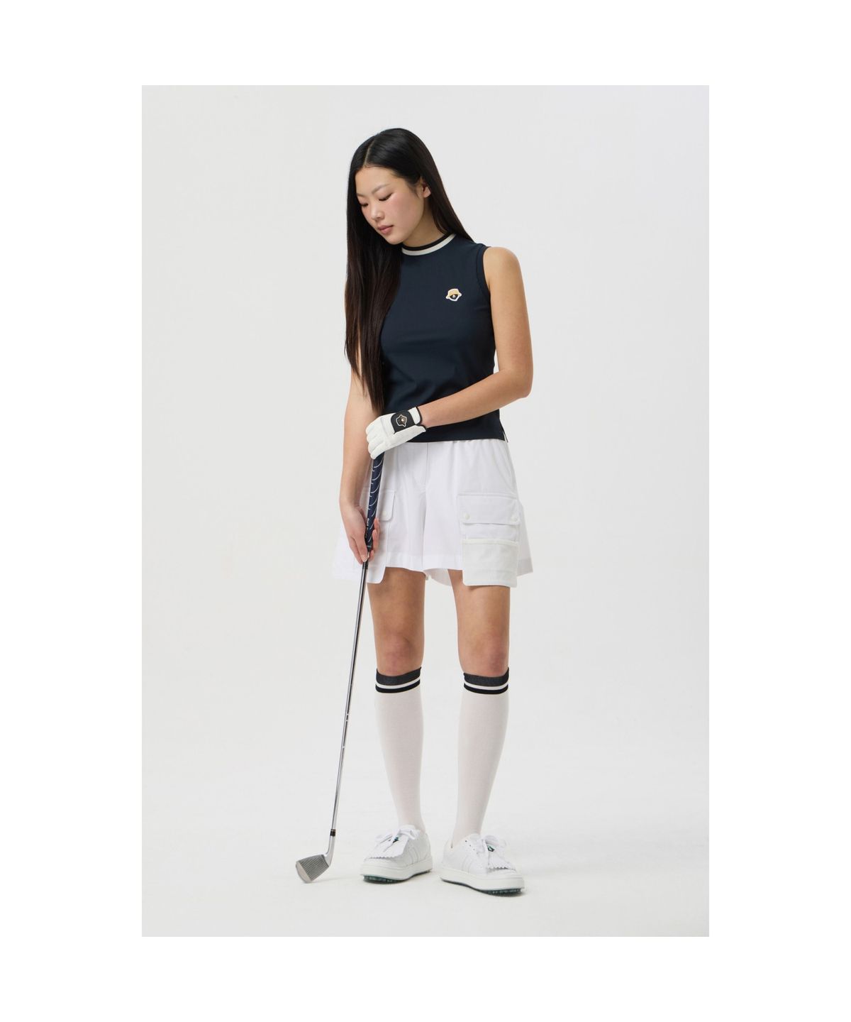 골든베어(GOLDEN BEAR) (WOMEN) Out-Pocket Shorts_G5PAM25241WHX