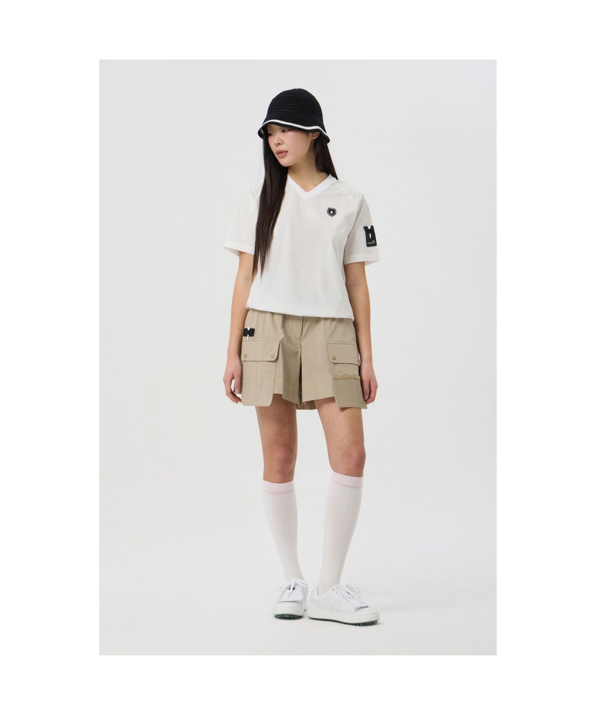 골든베어(GOLDEN BEAR) (WOMEN) Out-Pocket Shorts_G5PAM25241BEX
