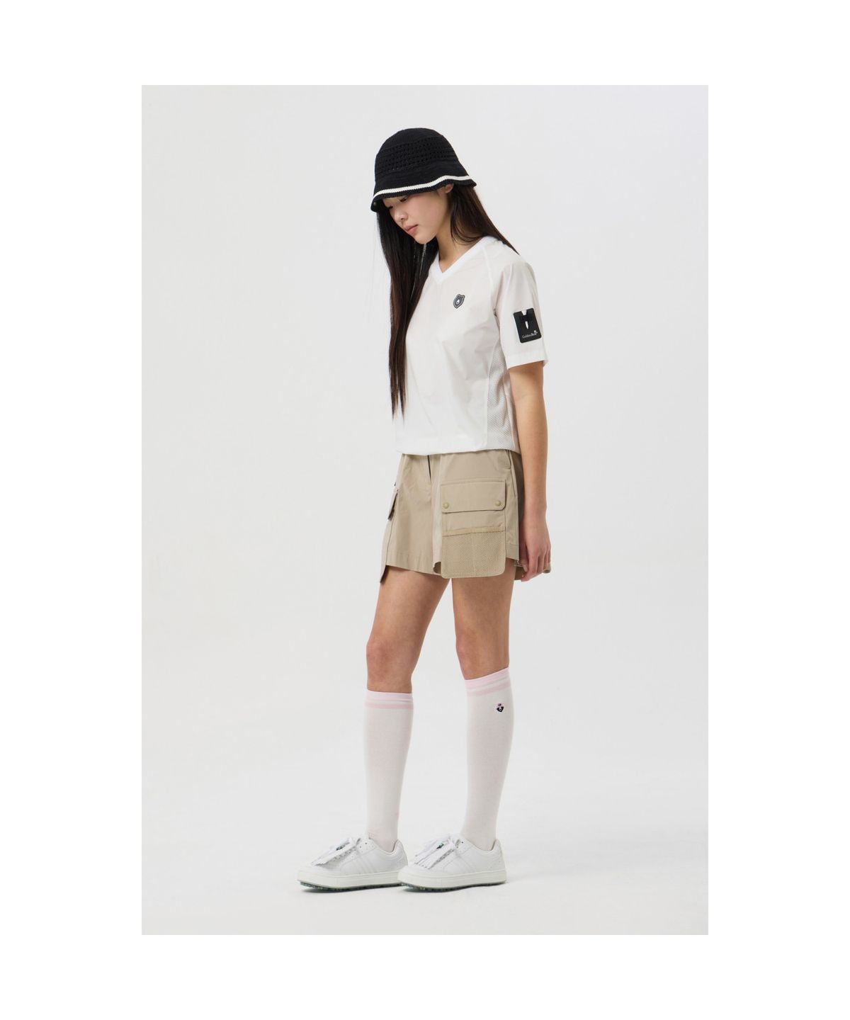 골든베어(GOLDEN BEAR) (WOMEN) Out-Pocket Shorts_G5PAM25241BEX
