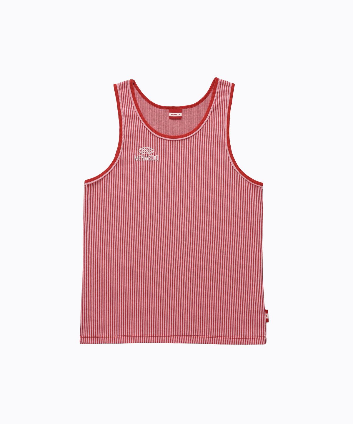 미나수(MENASOO) Stripe Double Binding Sleeveless_Pink