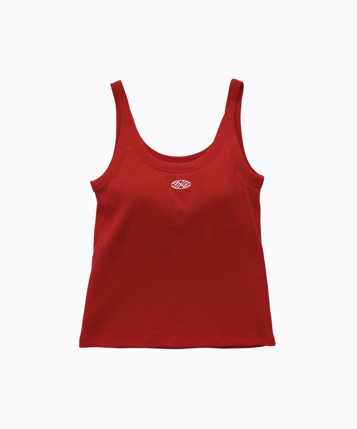 미나수(MENASOO) Track Logo Reversible Waffle Sleeveless_Red