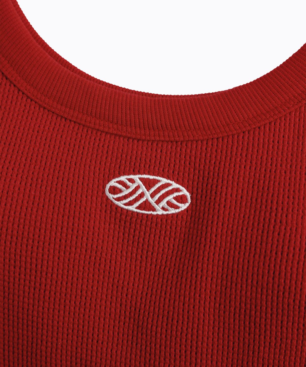 미나수(MENASOO) Track Logo Reversible Waffle Sleeveless_Red