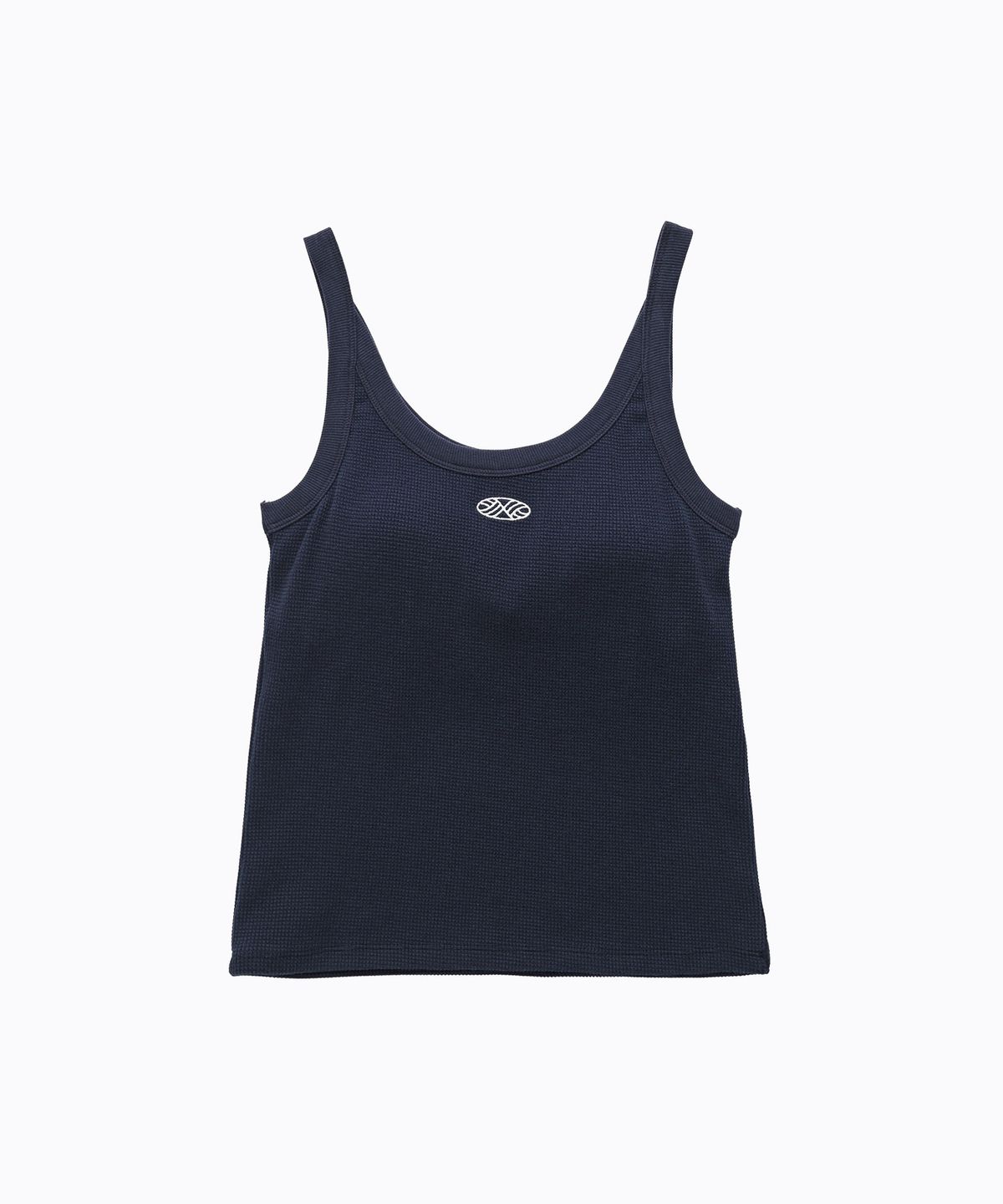미나수(MENASOO) Track Logo Reversible Waffle Sleeveless_Navy