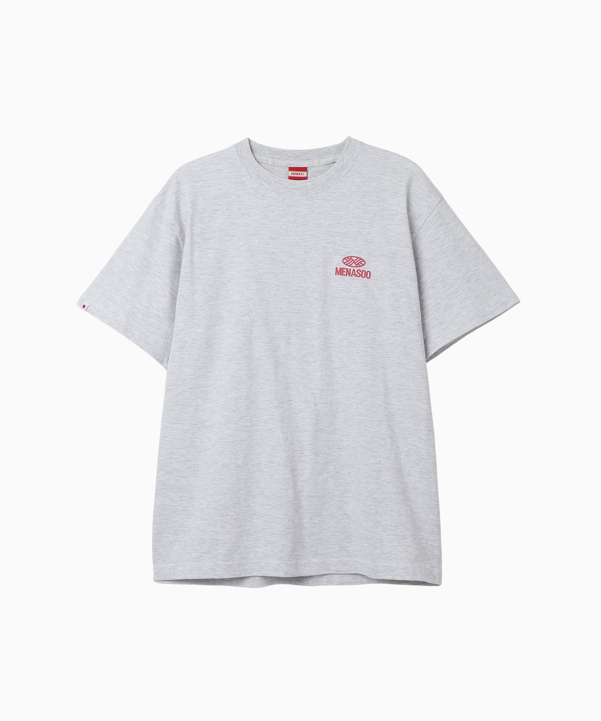 미나수(MENASOO) Twist Track T Shirt_White Melange