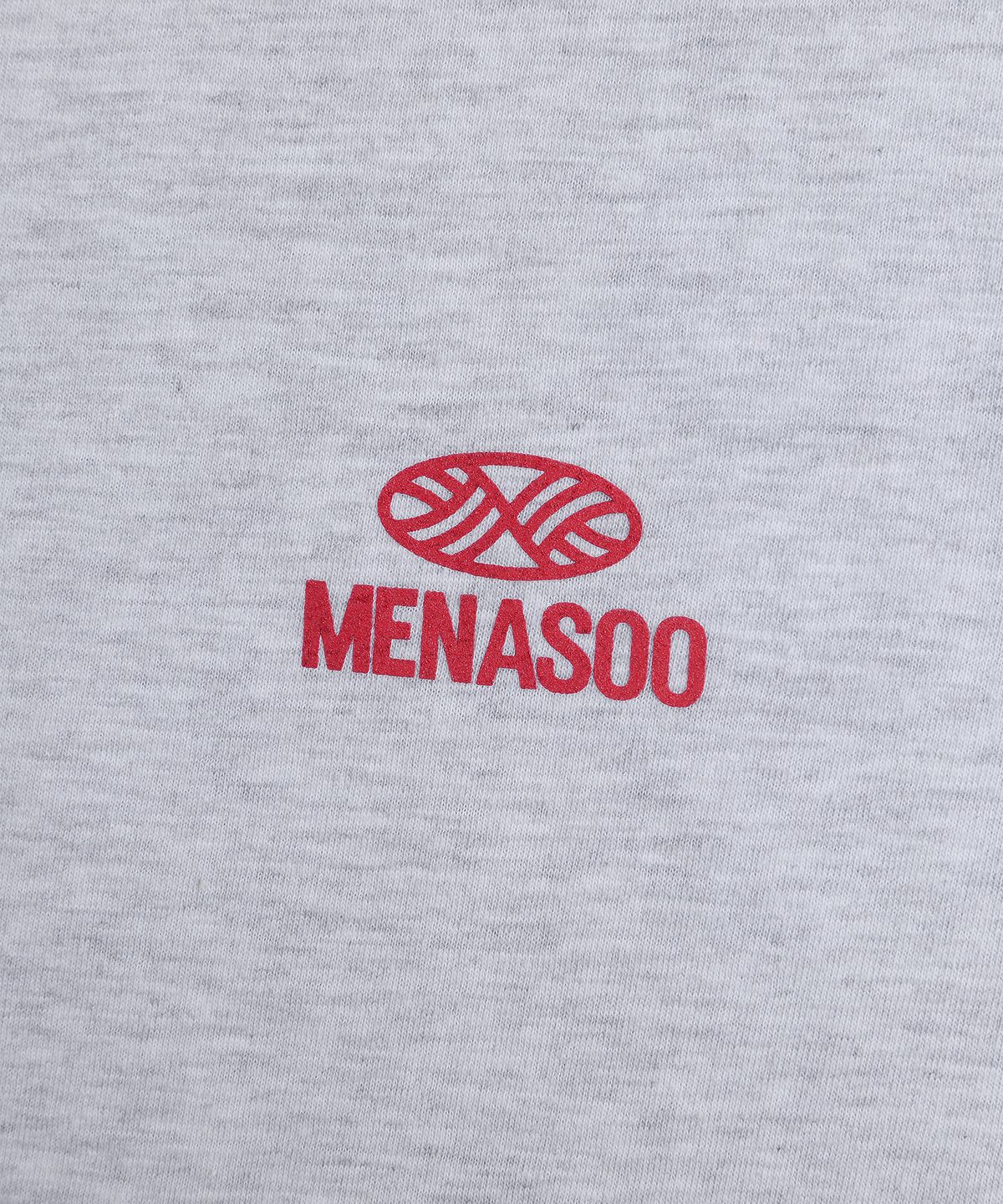 미나수(MENASOO) Twist Track T Shirt_White Melange
