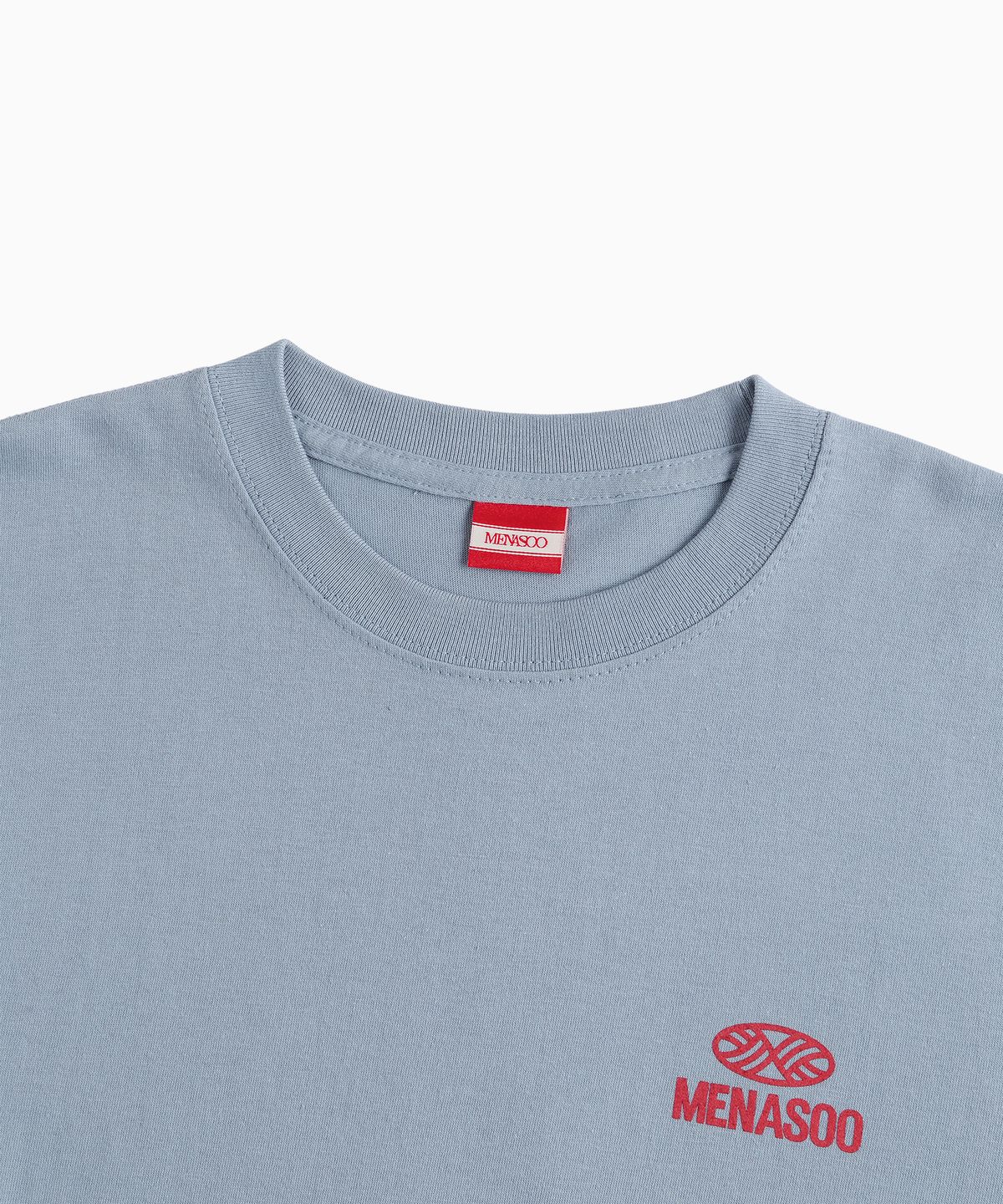 미나수(MENASOO) Twist Track T Shirt_Skyblue