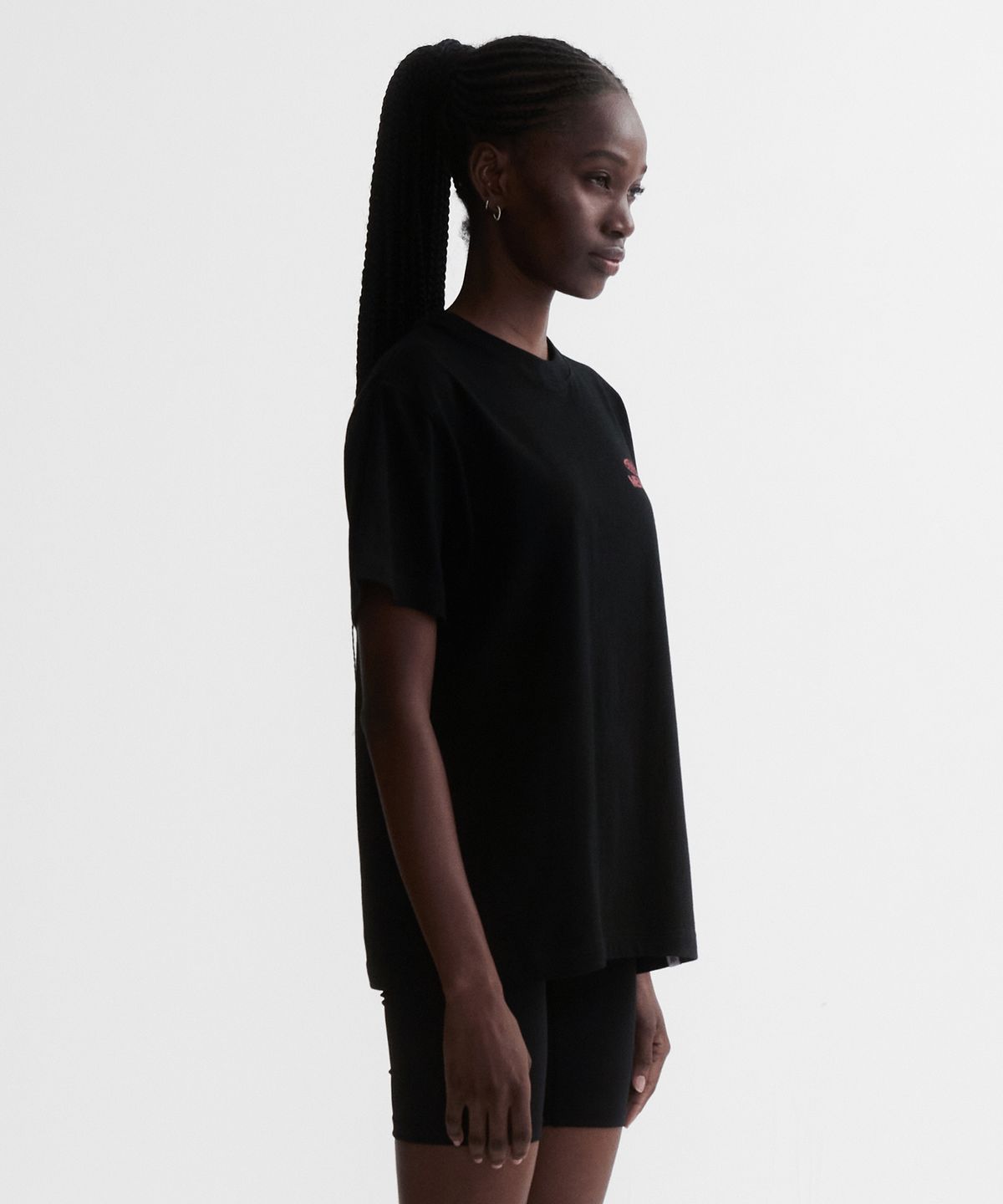 미나수(MENASOO) Twist Track T Shirt_Black