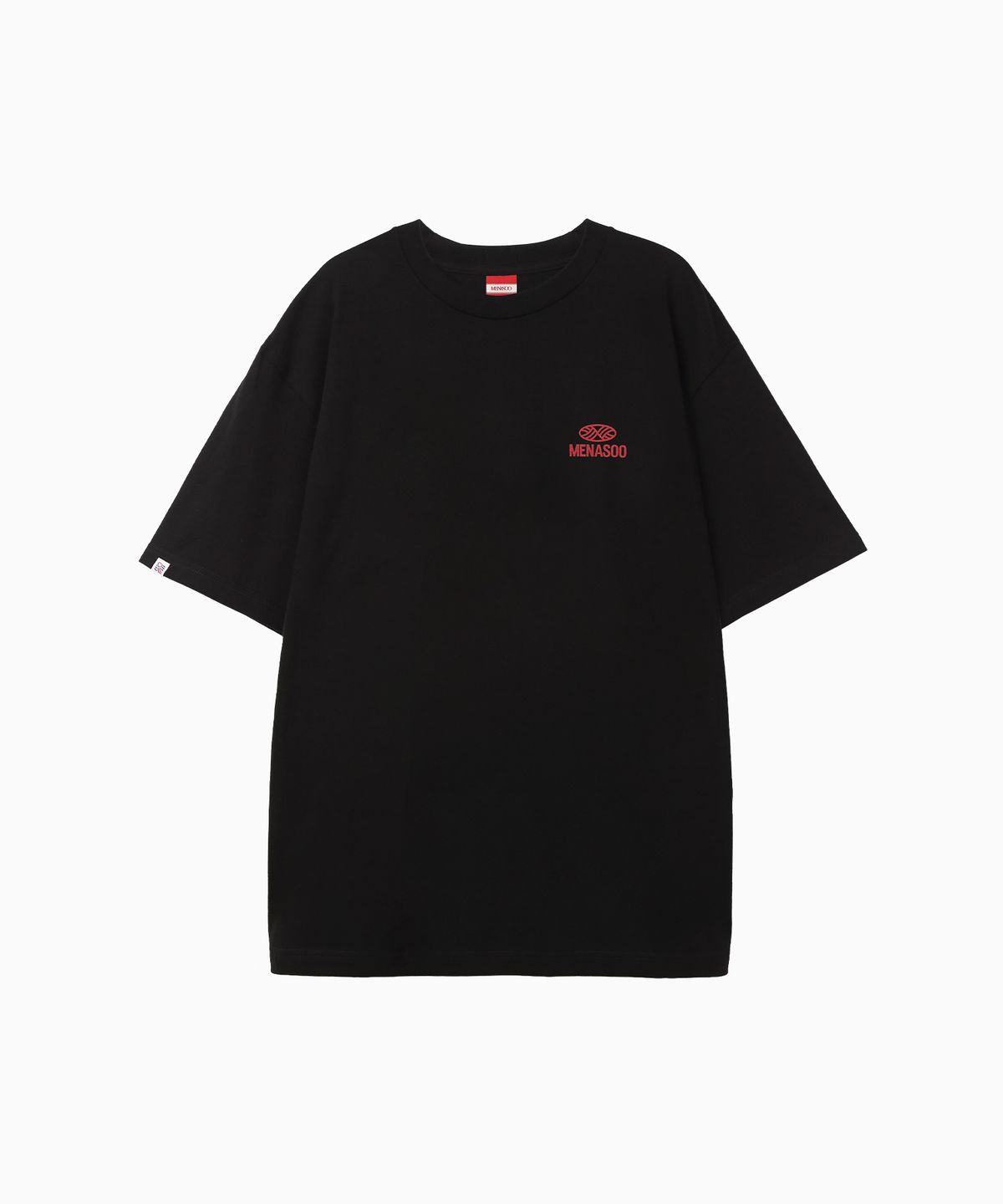 미나수(MENASOO) Wave Hearttrack Graphic T Shirt_Black