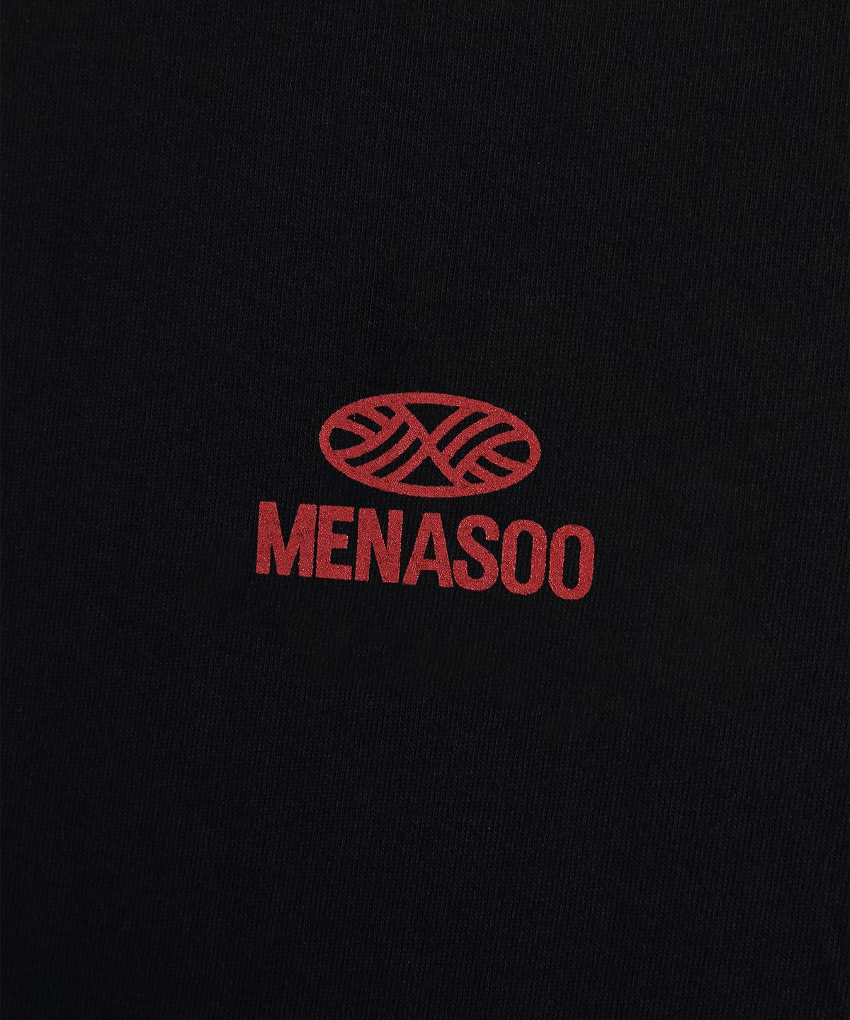 미나수(MENASOO) Wave Hearttrack Graphic T Shirt_Black
