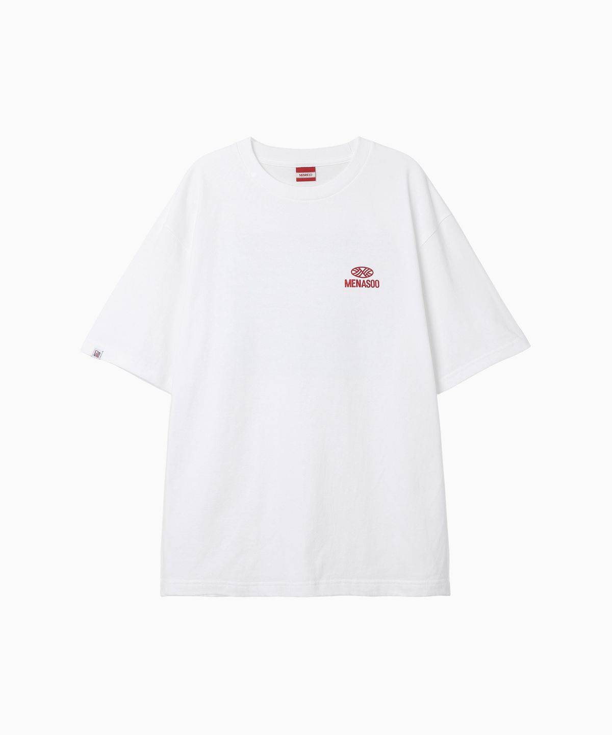 미나수(MENASOO) Wave Hearttrack Graphic T Shirt_White