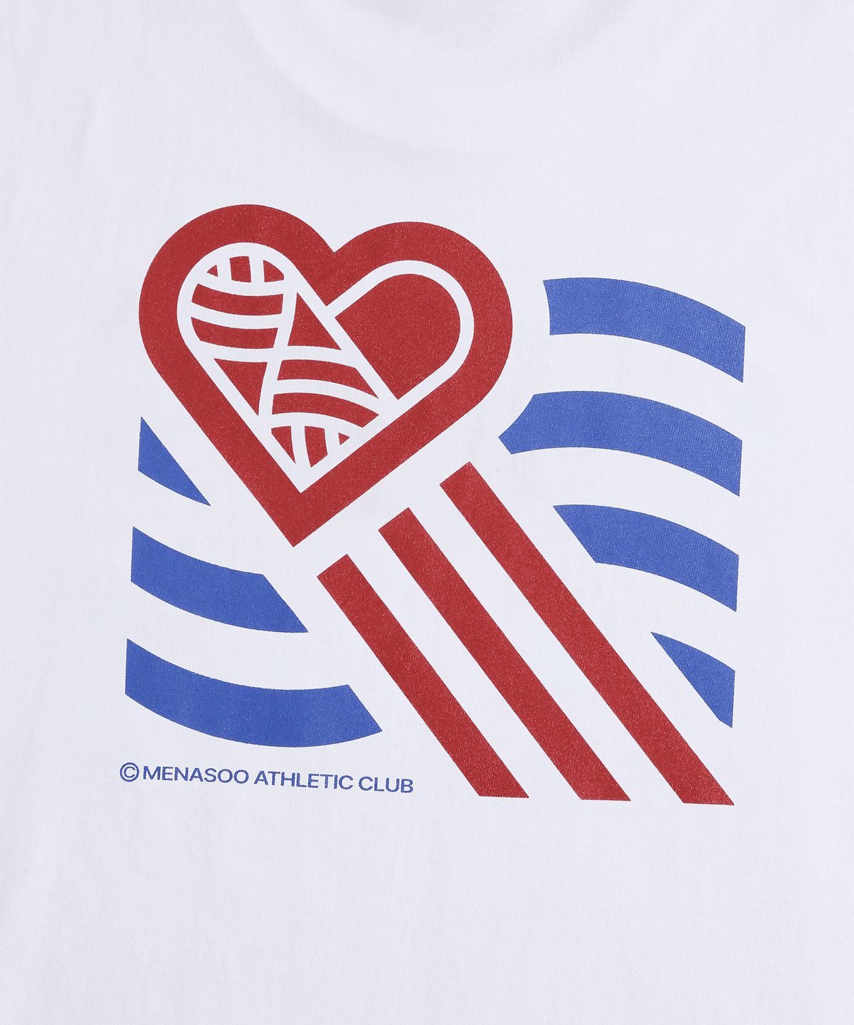 미나수(MENASOO) Wave Hearttrack Graphic T Shirt_White