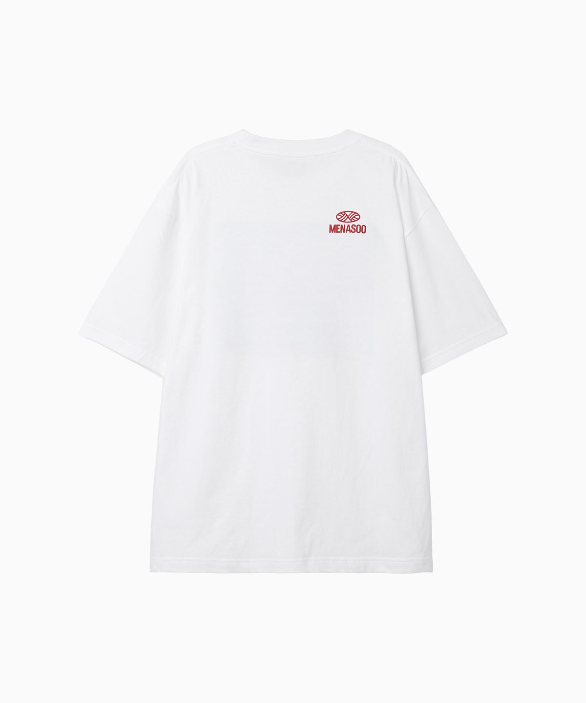 미나수(MENASOO) New Big Hearttrack Graphic T Shirt_White
