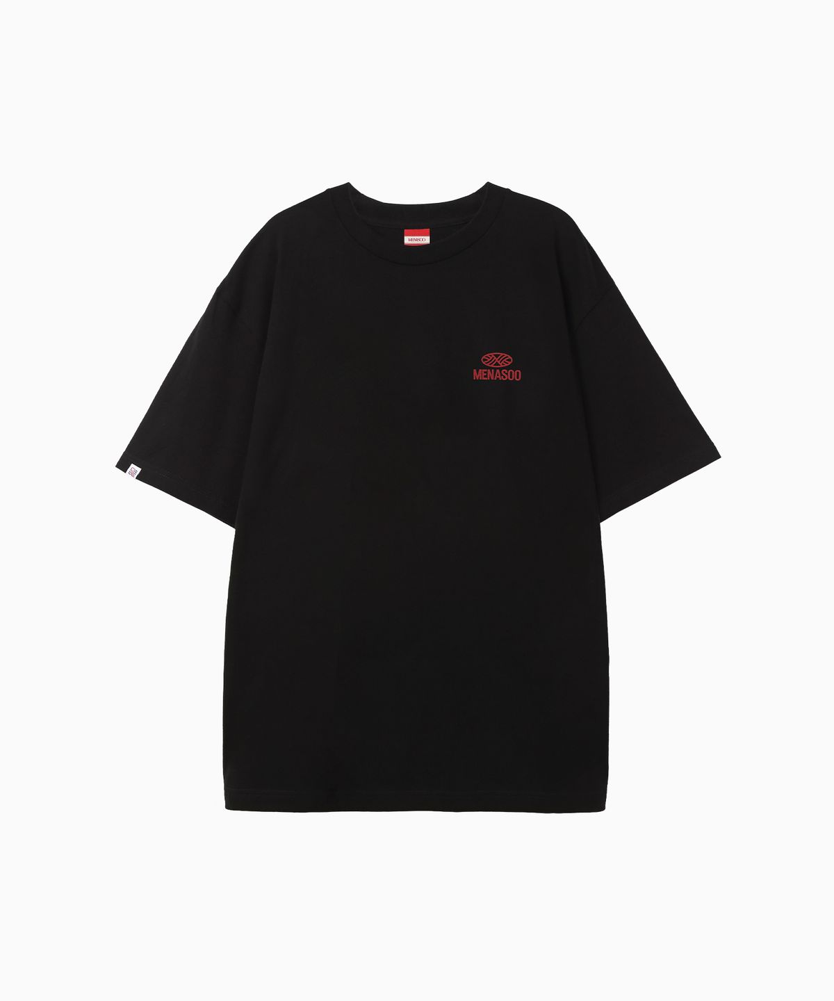 미나수(MENASOO) Mns Hearttrack Graphic T Shirt_Black