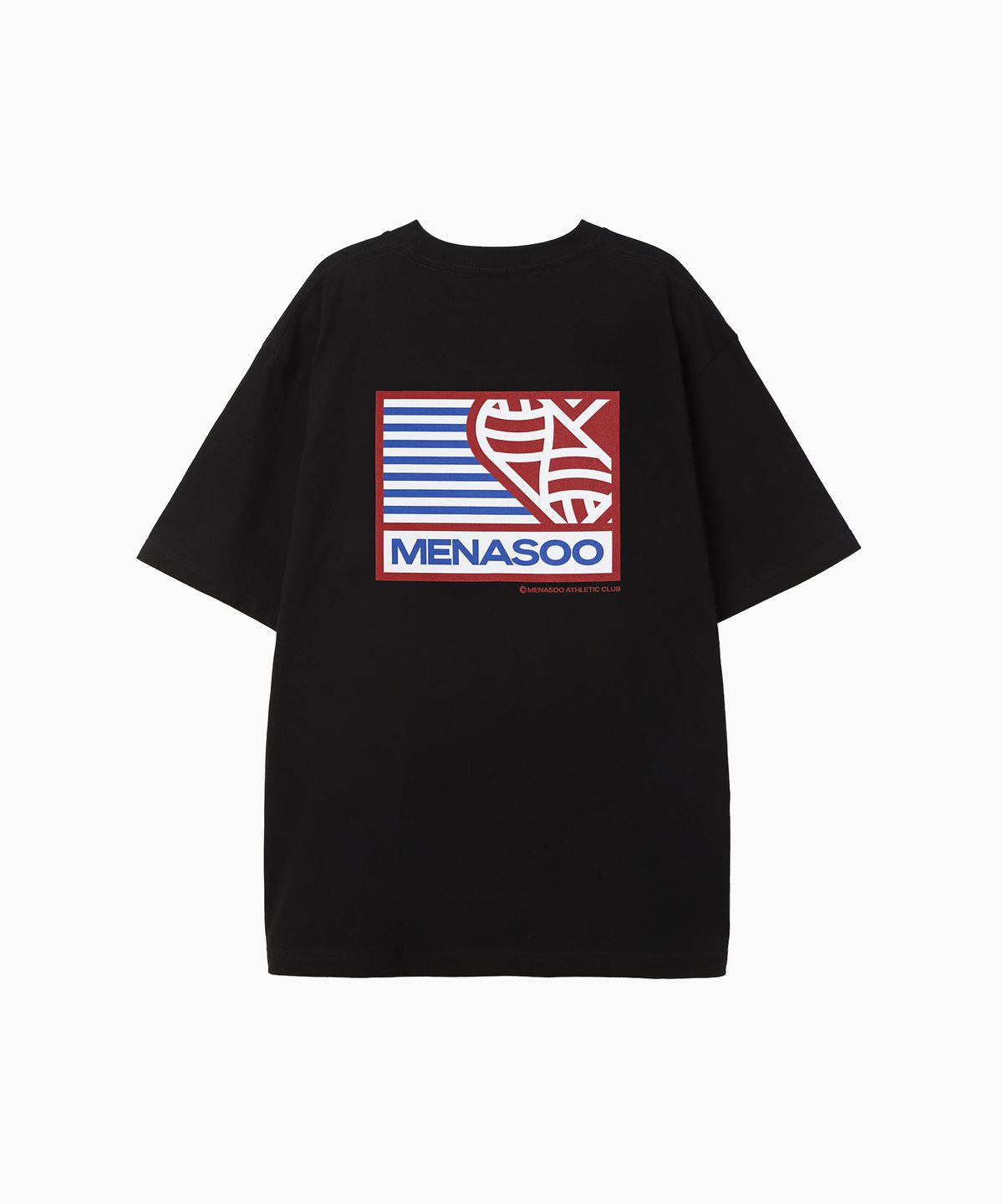 미나수(MENASOO) Mns Hearttrack Graphic T Shirt_Black