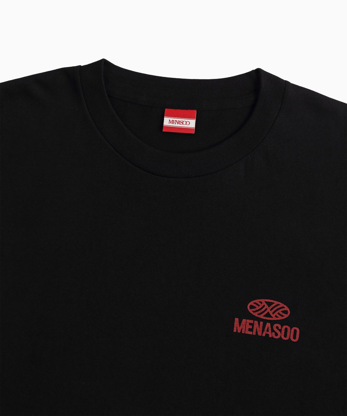 미나수(MENASOO) Mns Hearttrack Graphic T Shirt_Black
