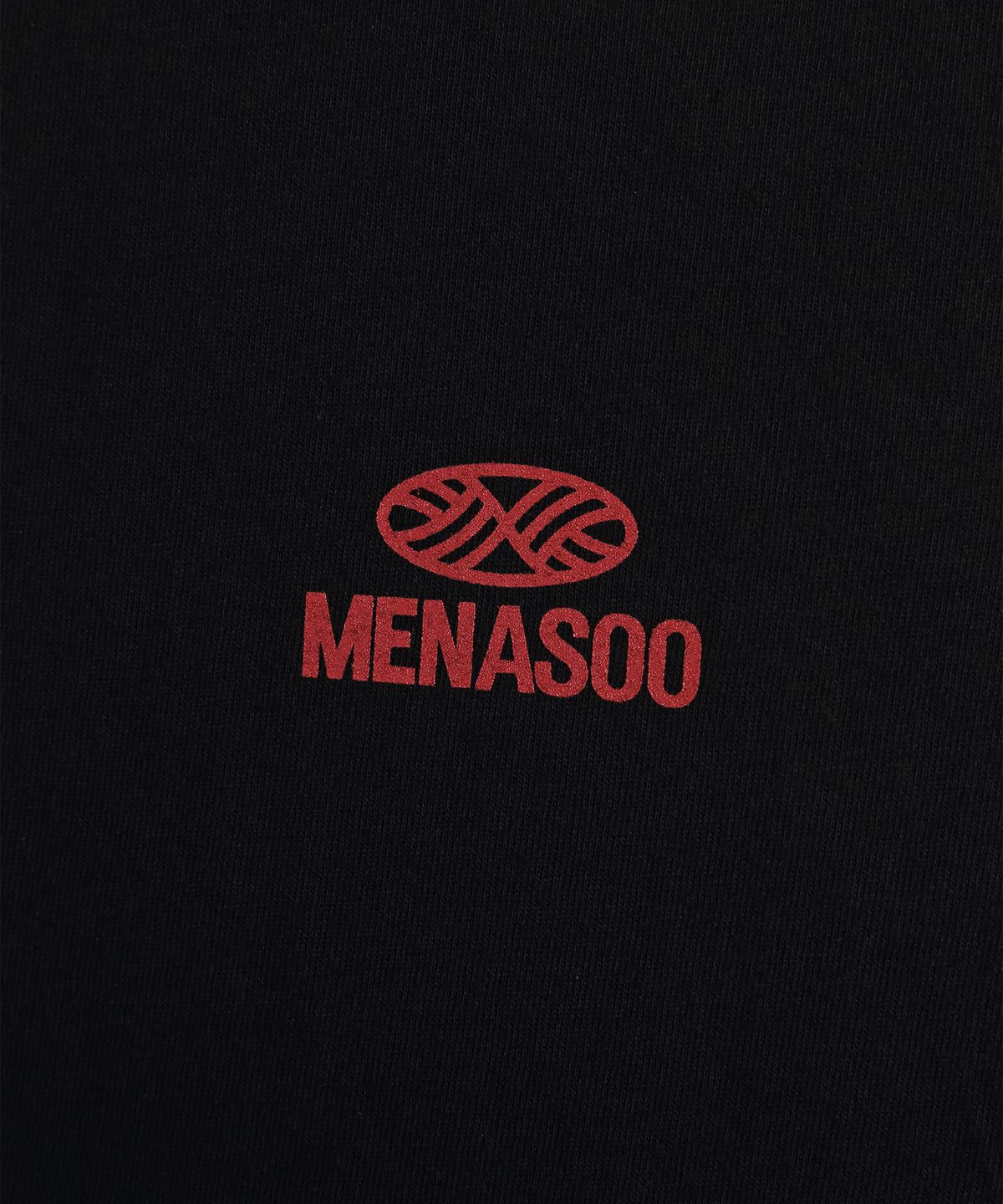 미나수(MENASOO) Mns Hearttrack Graphic T Shirt_Black