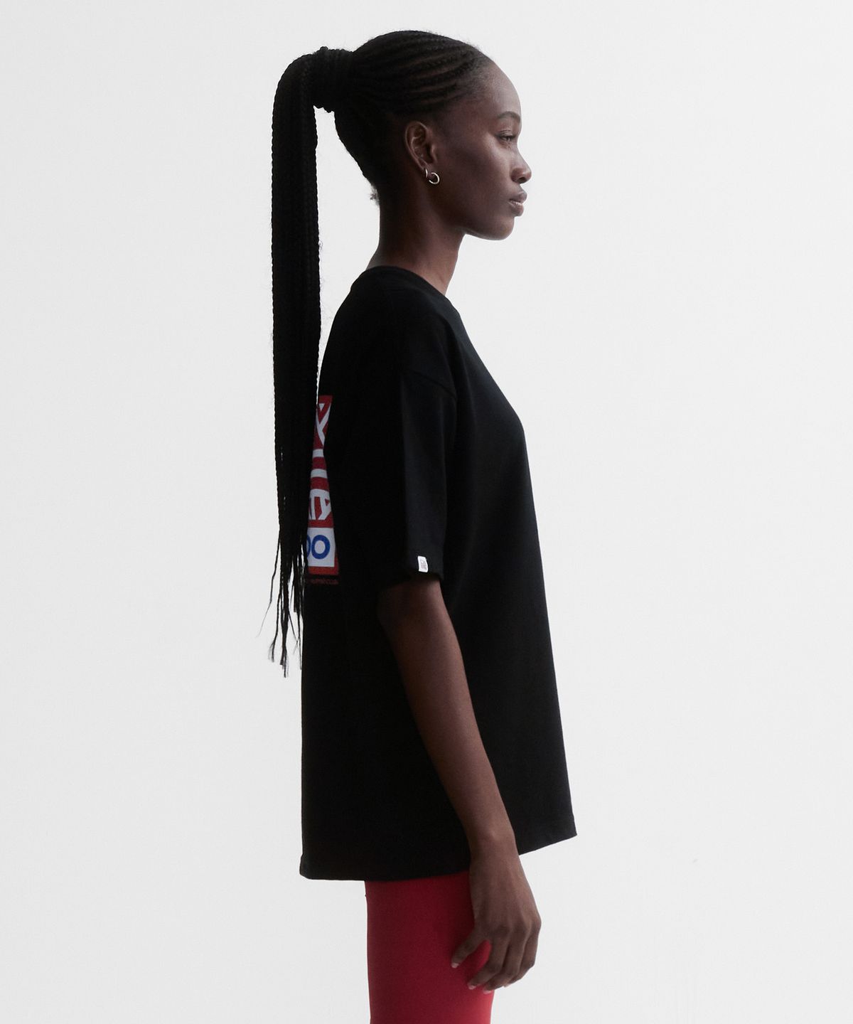 미나수(MENASOO) Mns Hearttrack Graphic T Shirt_Black