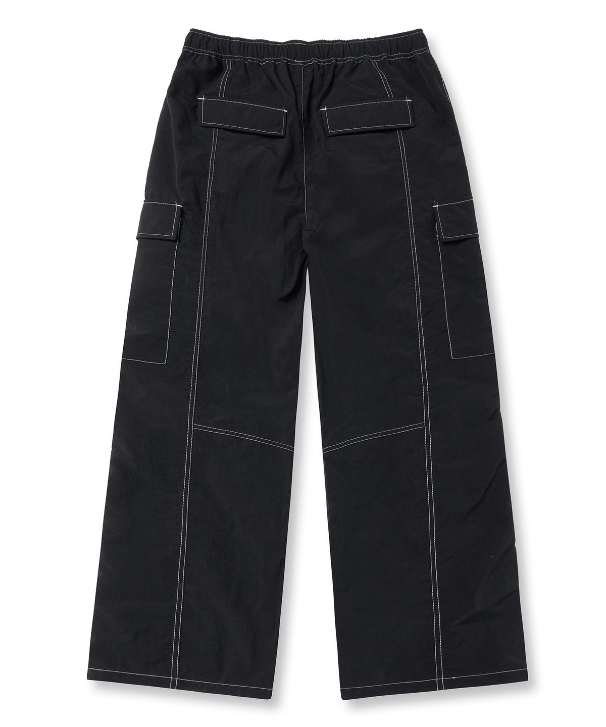 브라운브레스(BROWNBREATH) TAG NYLON STITCH CARGO PANTS - BLACK