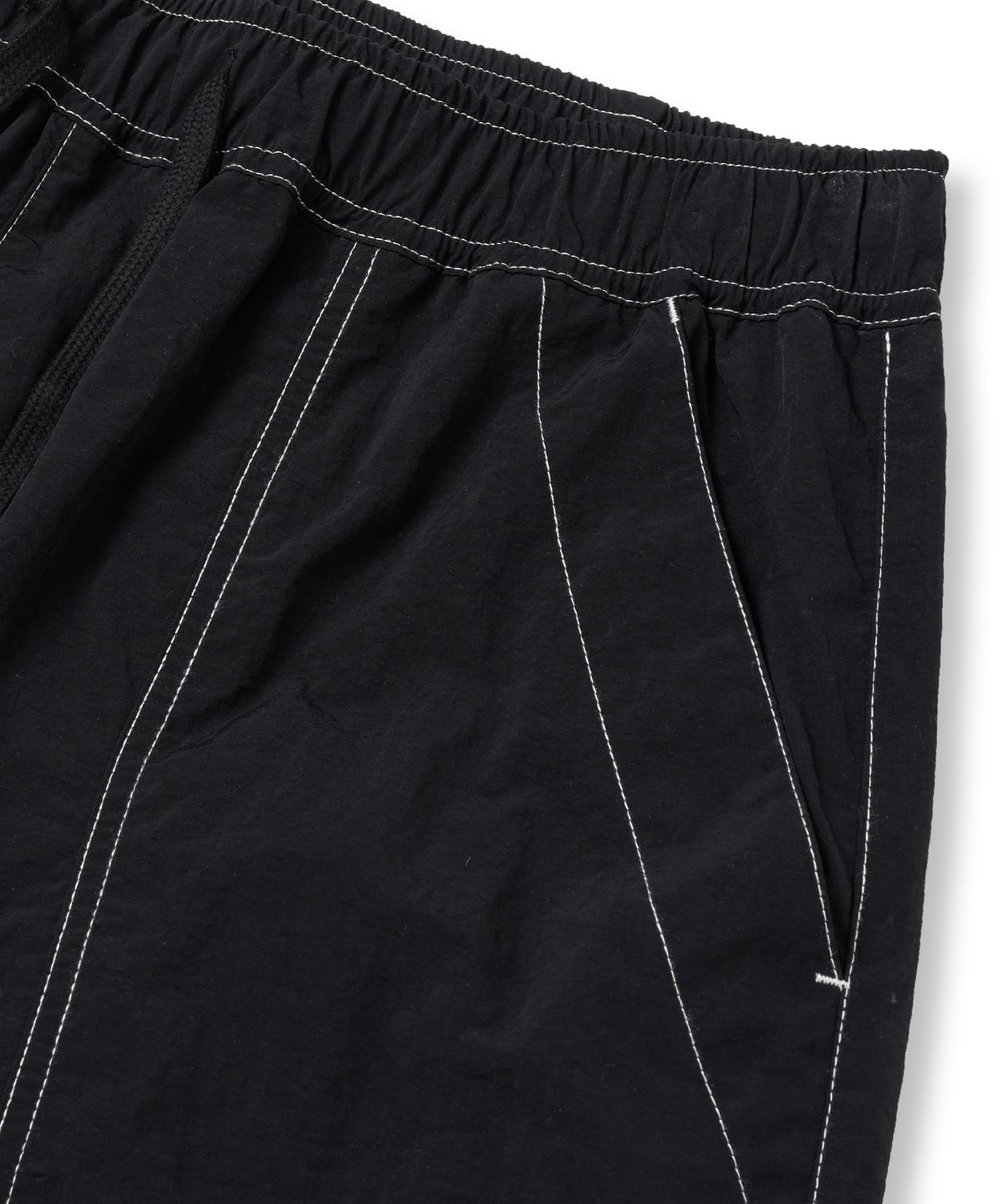 브라운브레스(BROWNBREATH) TAG NYLON STITCH CARGO PANTS - BLACK