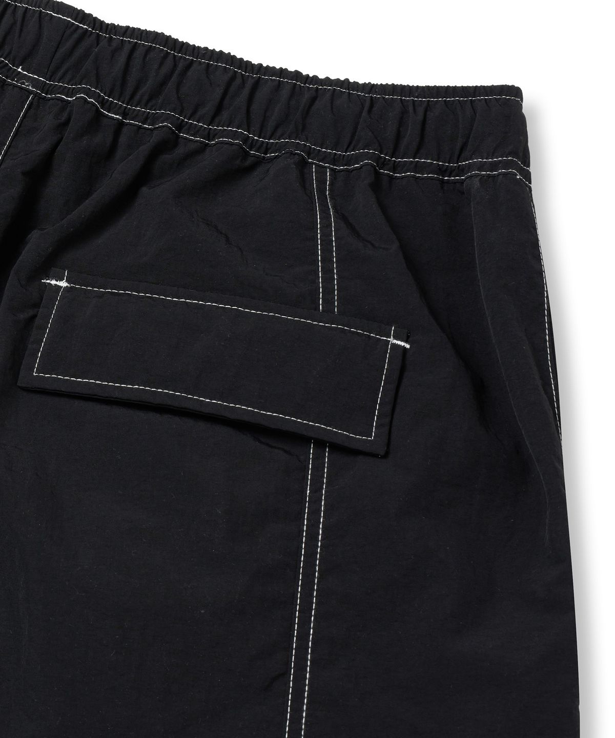 브라운브레스(BROWNBREATH) TAG NYLON STITCH CARGO PANTS - BLACK