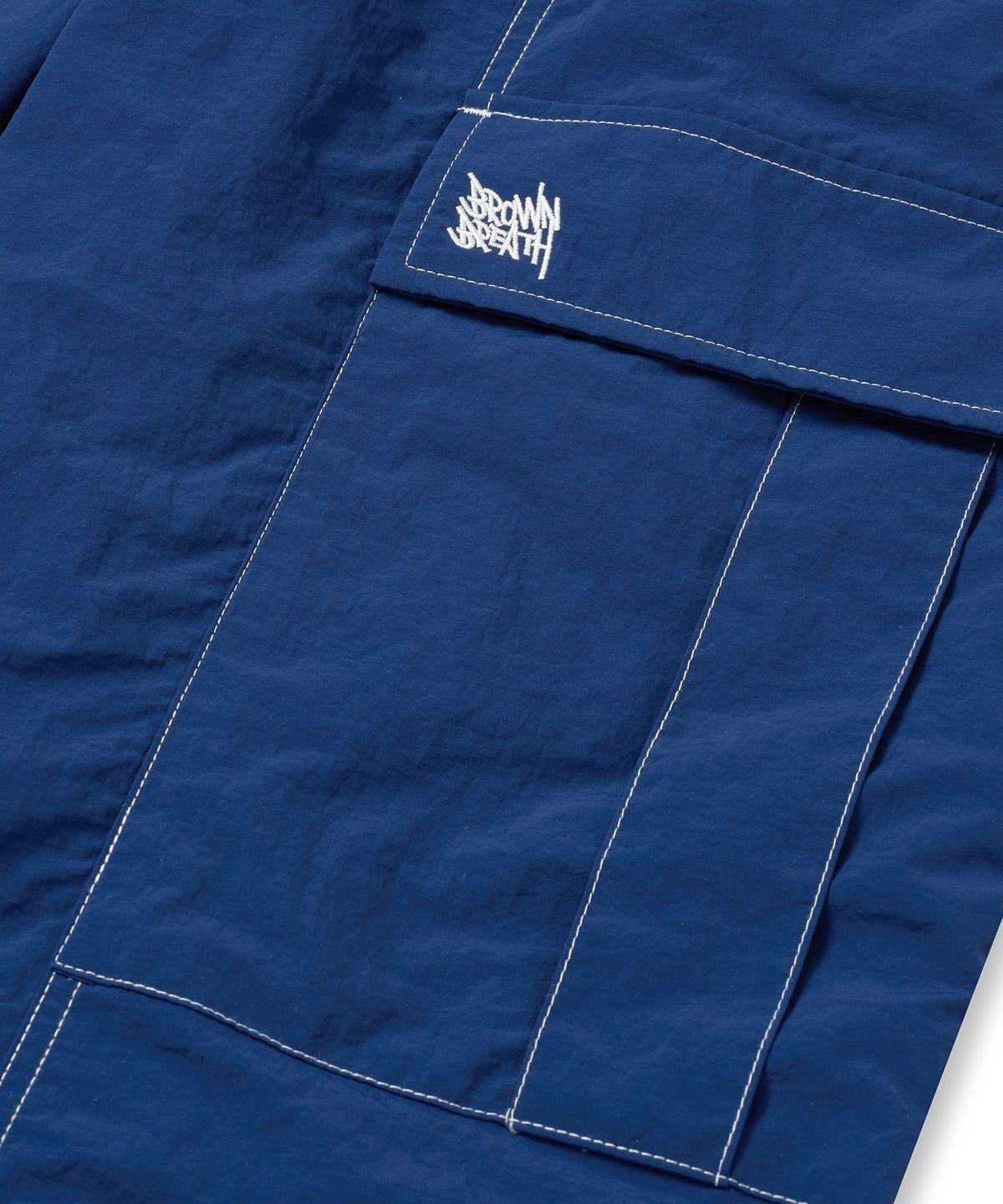 브라운브레스(BROWNBREATH) TAG NYLON STITCH CARGO PANTS - BLUE