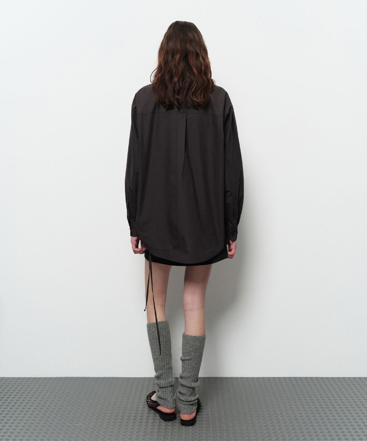 다이애그널(DIAGONAL) CURVED STRING SHIRTS (grey)