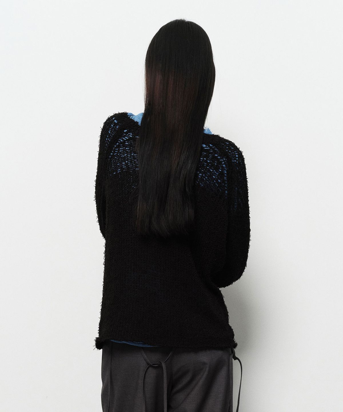 다이애그널(DIAGONAL) NETTING MIXED KNIT (black)