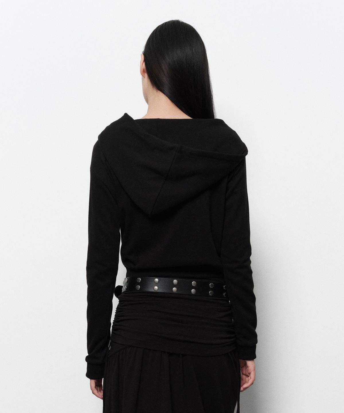 다이애그널(DIAGONAL) DIAGONAL ZIP UP HOODIE (black)