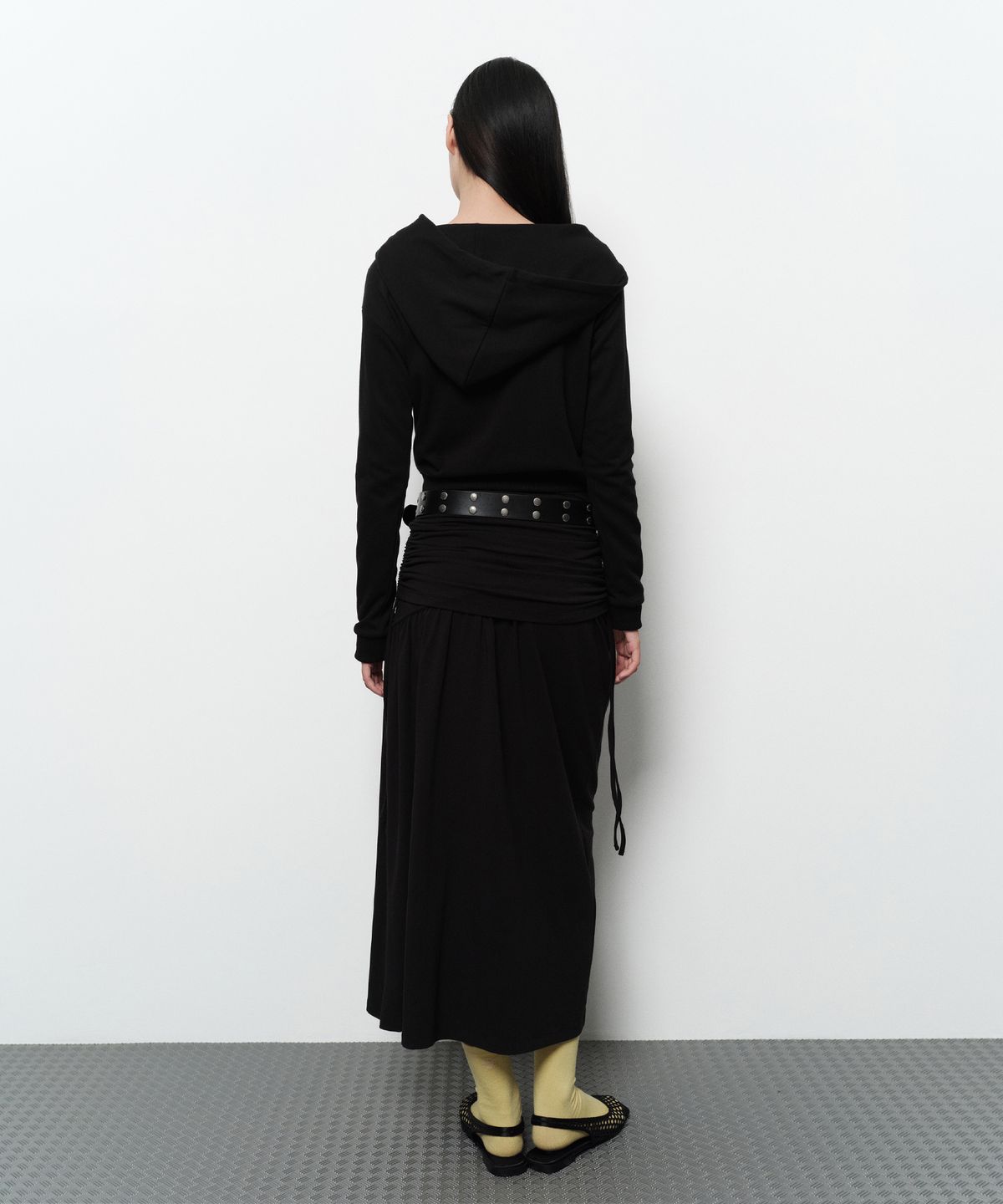 다이애그널(DIAGONAL) DIAGONAL ZIP UP HOODIE (black)