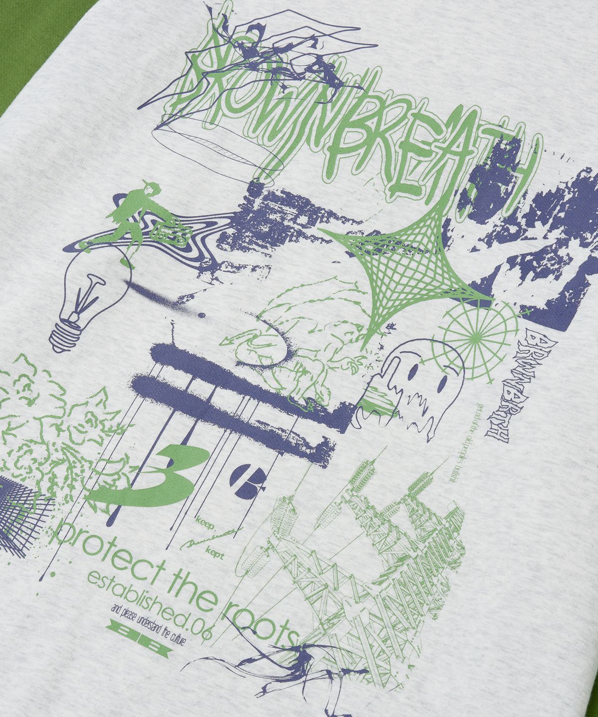 브라운브레스(BROWNBREATH) ROOTS RAGLAN LONGSLEEVE - ASH