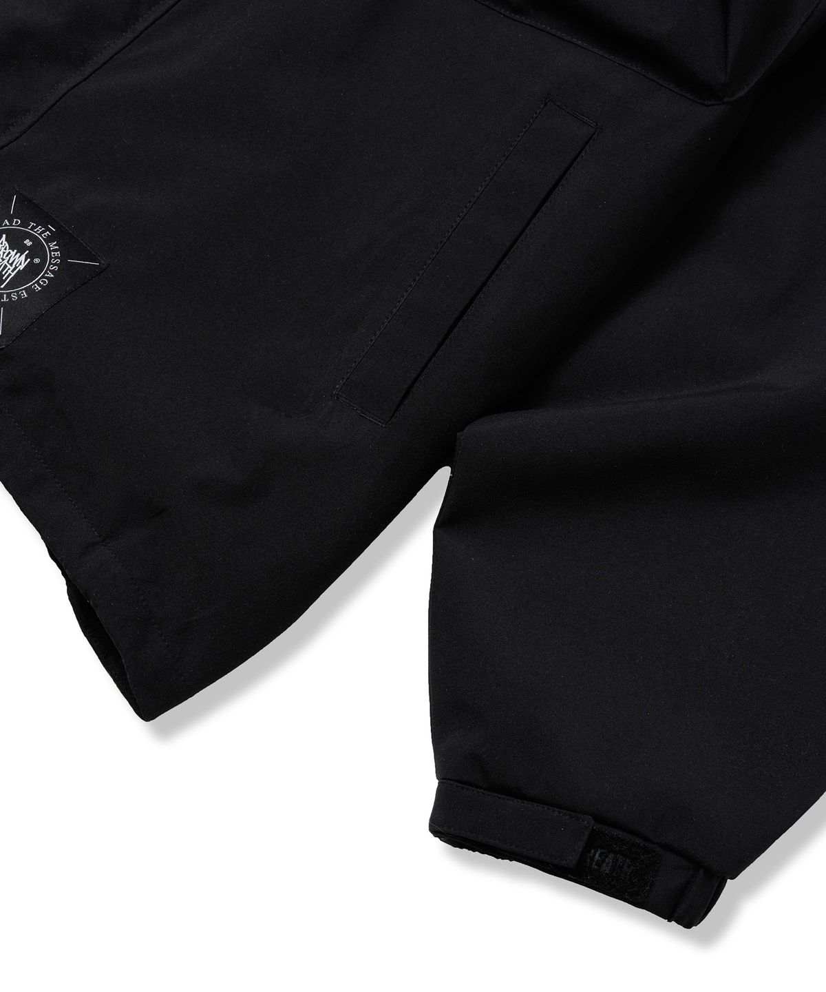 브라운브레스(BROWNBREATH) TAG NYLON SHELL HOOD JACKET - BLACK