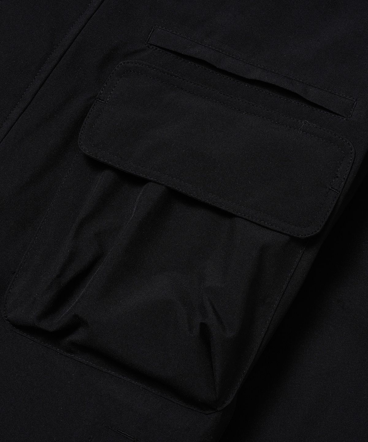 브라운브레스(BROWNBREATH) TAG NYLON SHELL HOOD JACKET - BLACK