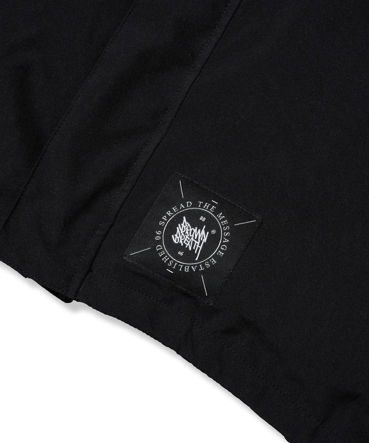 브라운브레스(BROWNBREATH) TAG NYLON SHELL HOOD JACKET - BLACK