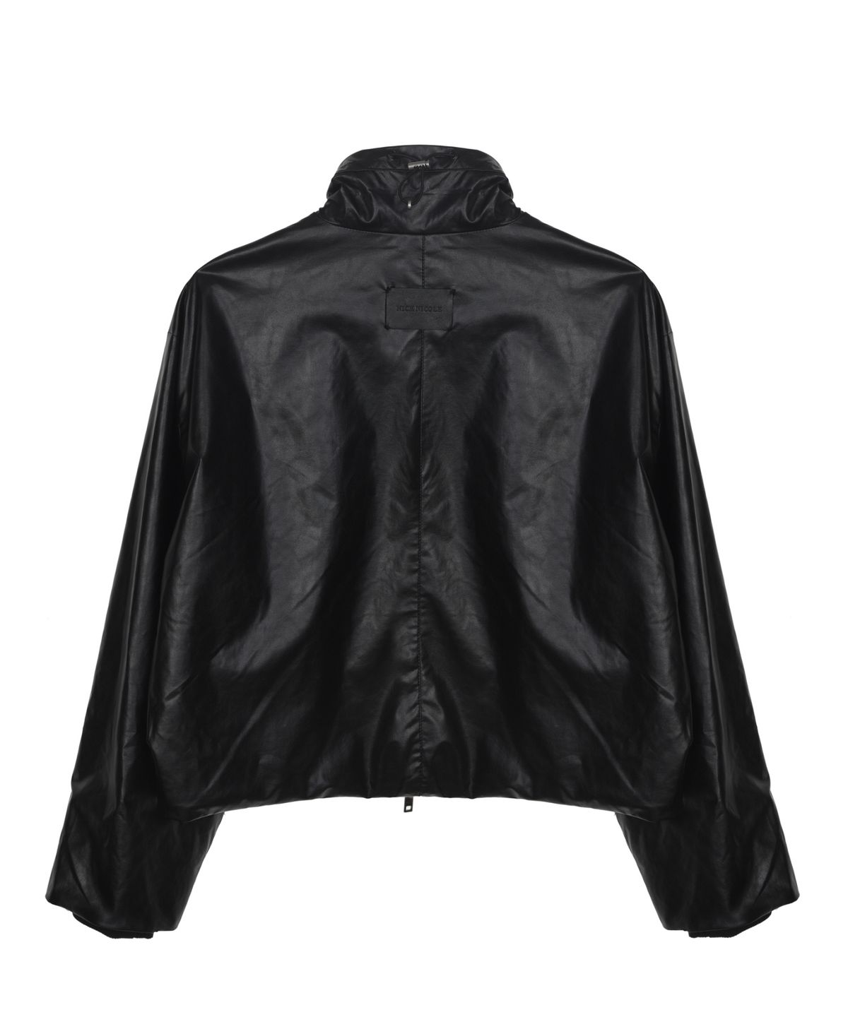 닉앤니콜(NICK&NICOLE) WRINKLE STRING LEATHER JACKET_BLACK