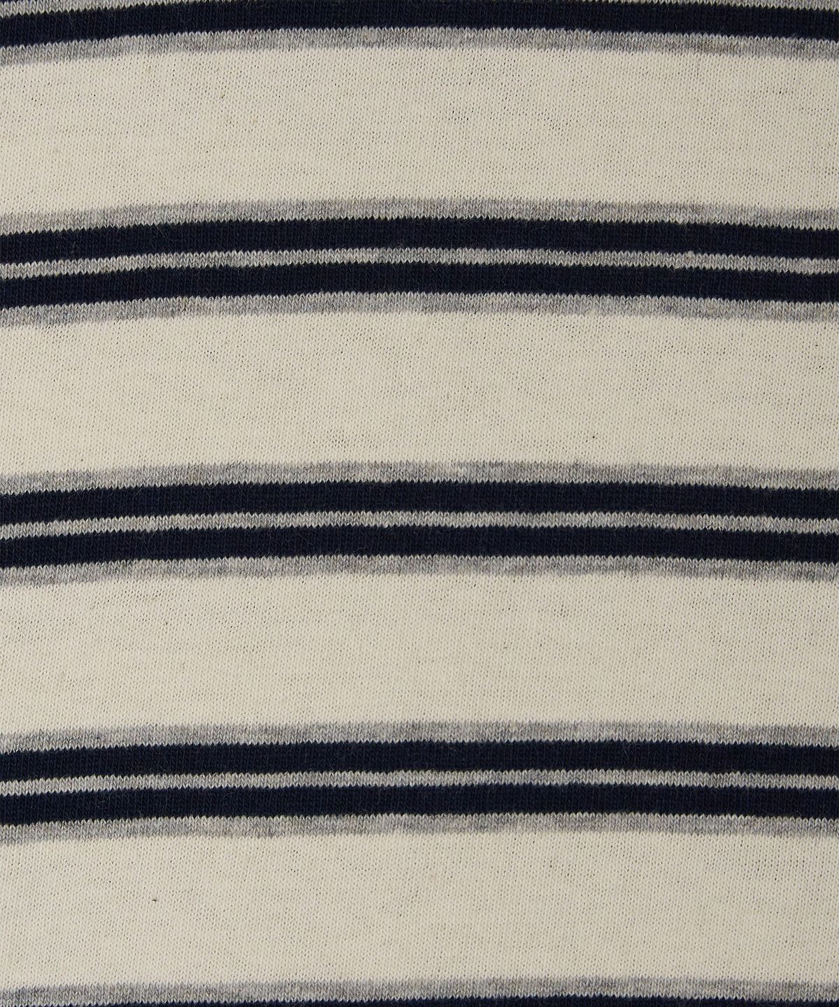 미나수(MENASOO) Multi Stripe Collar T Shirt_Navy Ivory