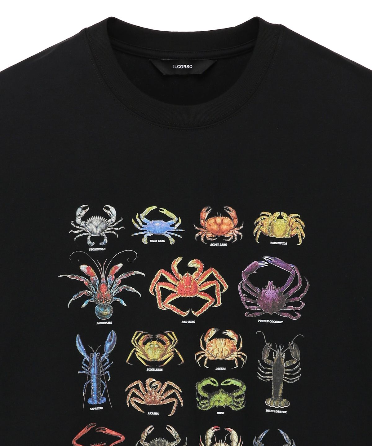 일꼬르소(IL CORSO) CRABSTAR 크롭 반팔 티셔츠 블랙 IETS5E408BK