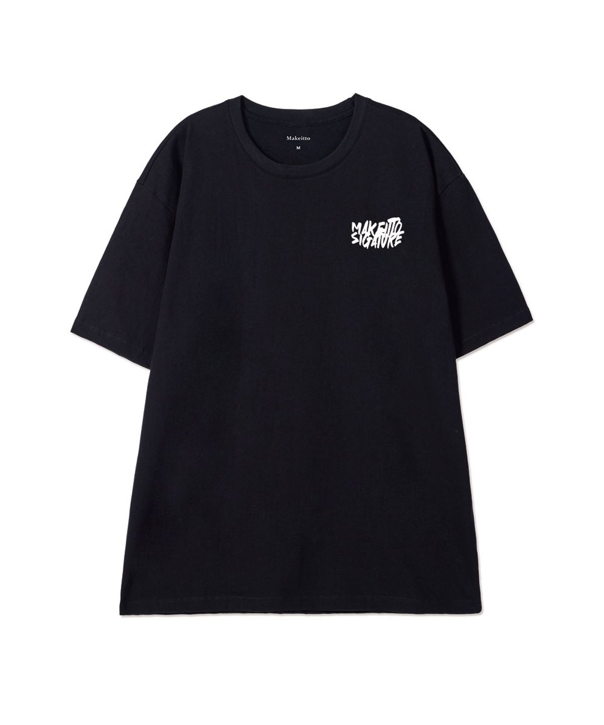 메이킷투(MAKEITTO) [GRAFFITI LOGO] CREW NECK TEE_BLACK