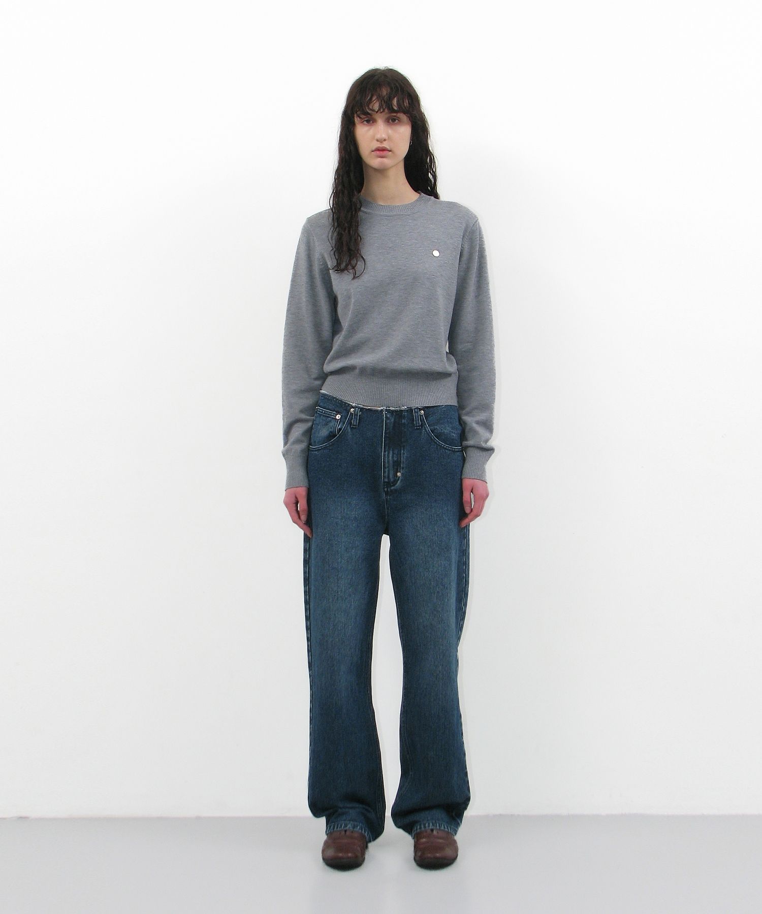 PARTIMENTO WOMEN ドット デニム MUSINSA公式 | PARTIMENTO WOMEN Cutoff Waist Dot Printed