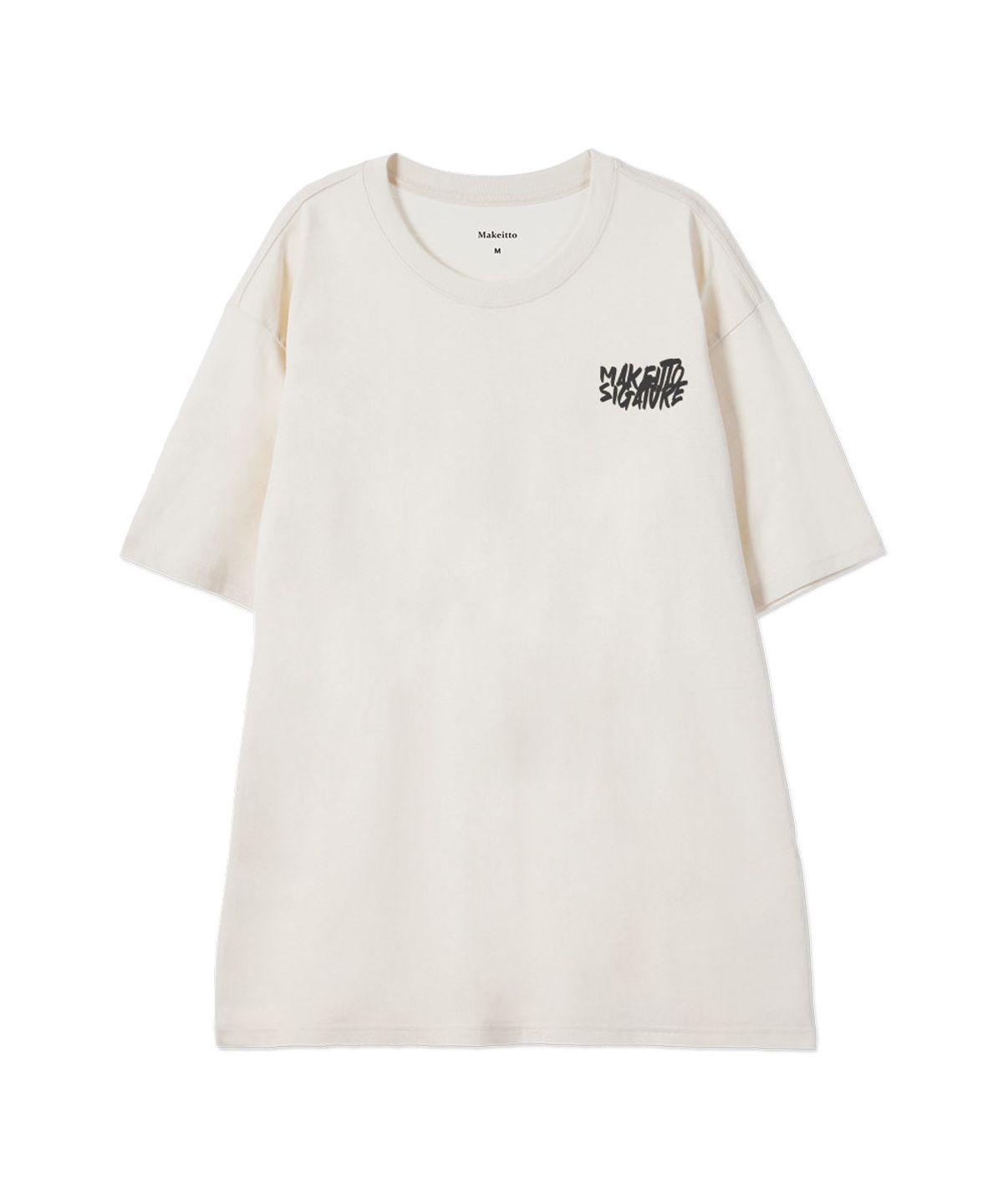 메이킷투(MAKEITTO) [GRAFFITI LOGO] CREW NECK TEE_CREAM