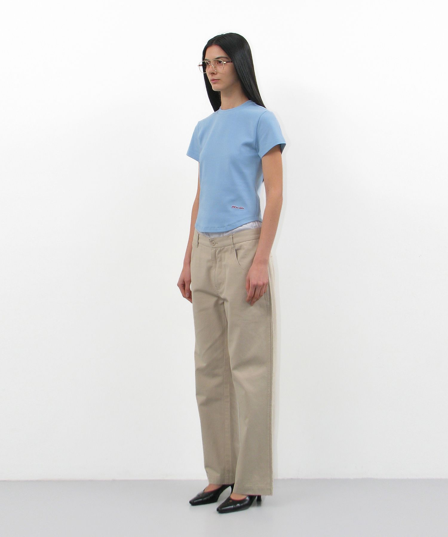 ●PARTIMENTO●PW 90s SHORT SLEEVE TEE 6色 Tシャツ 韓国大人気 MUSINSA公式 | PARTIMENTO WOMEN PW 90s Short Sleeve Tee_Sky